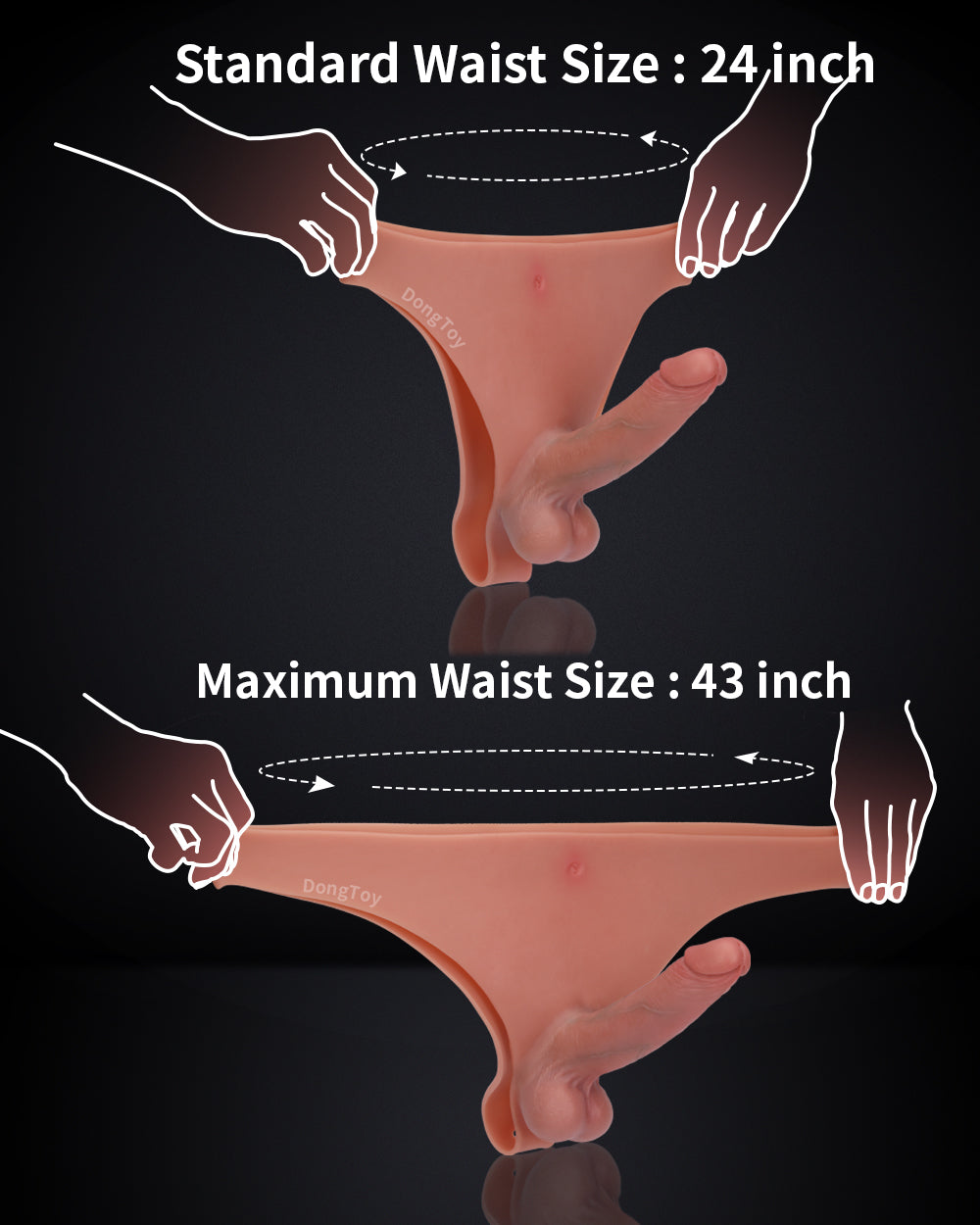 Adriel 6.8 inch Platinum Silicone Strap-On Dildo Slim Wheat