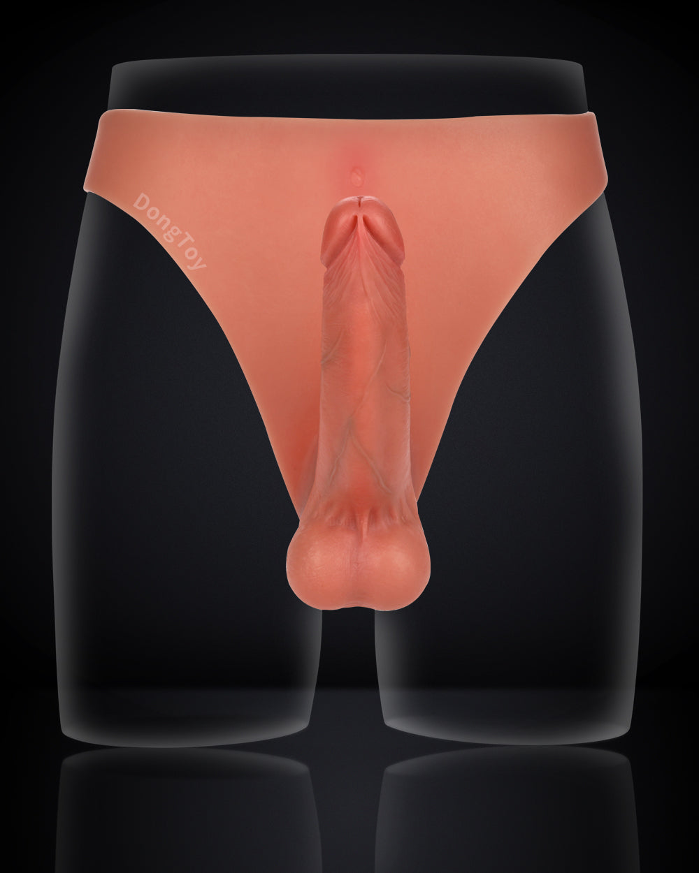 Adriel 6.8 inch Platinum Silicone Strap-On Dildo Slim Wheat