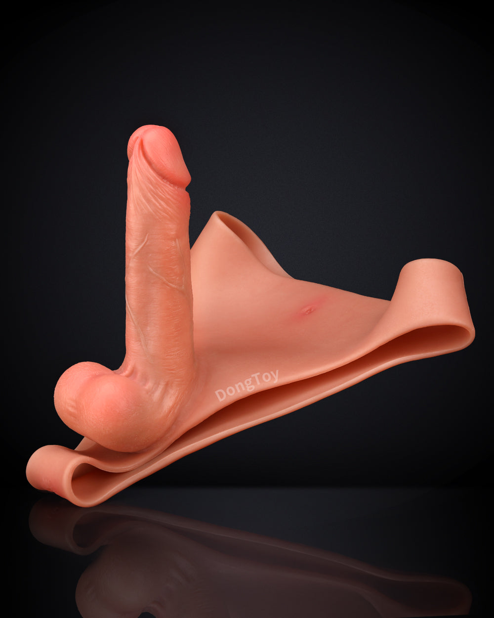Adriel 6.8 inch Platinum Silicone Strap-On Dildo Slim Wheat