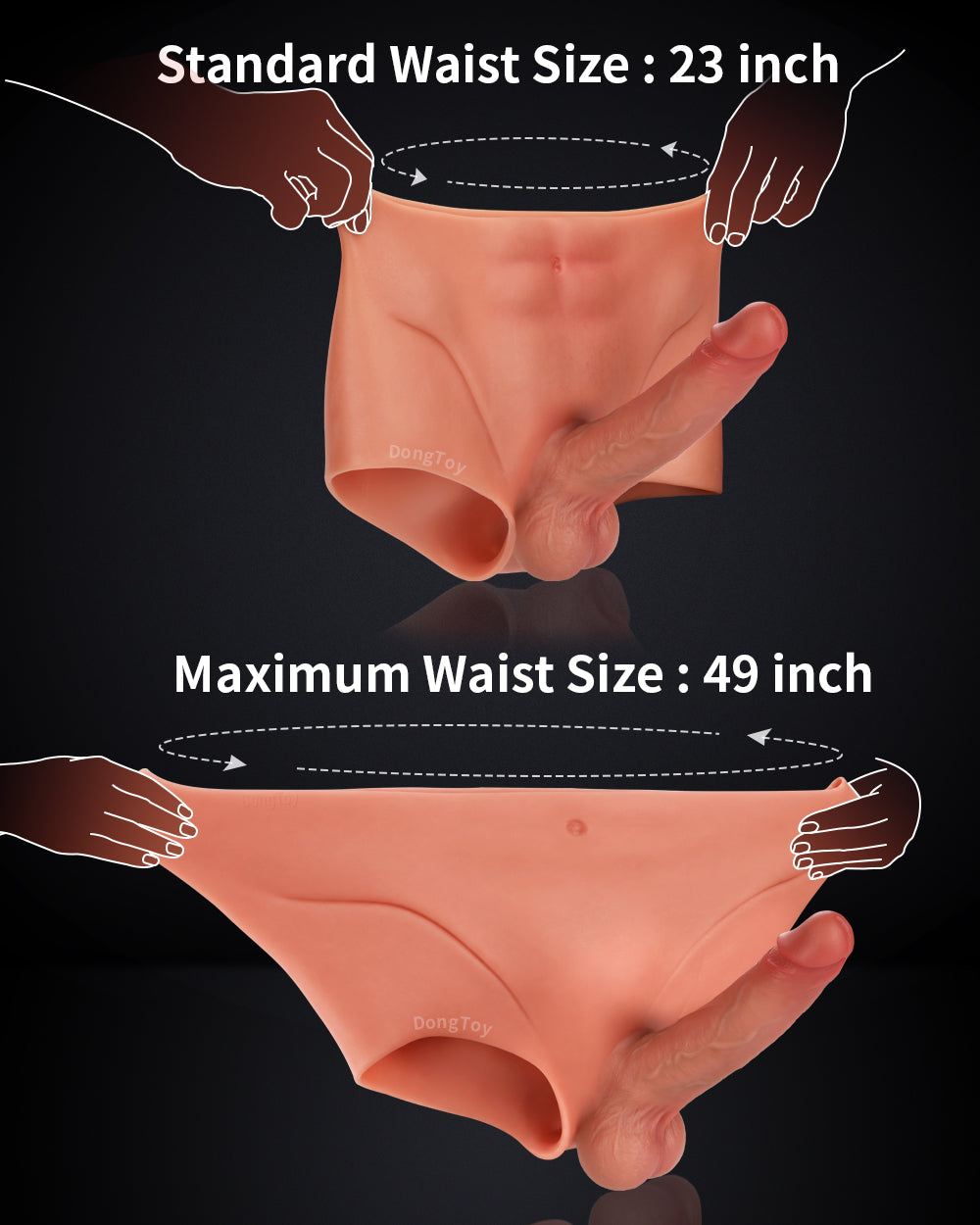 Edwin 7.2 inch Realistic Strap-On Dildo Solid Silicone Wheat