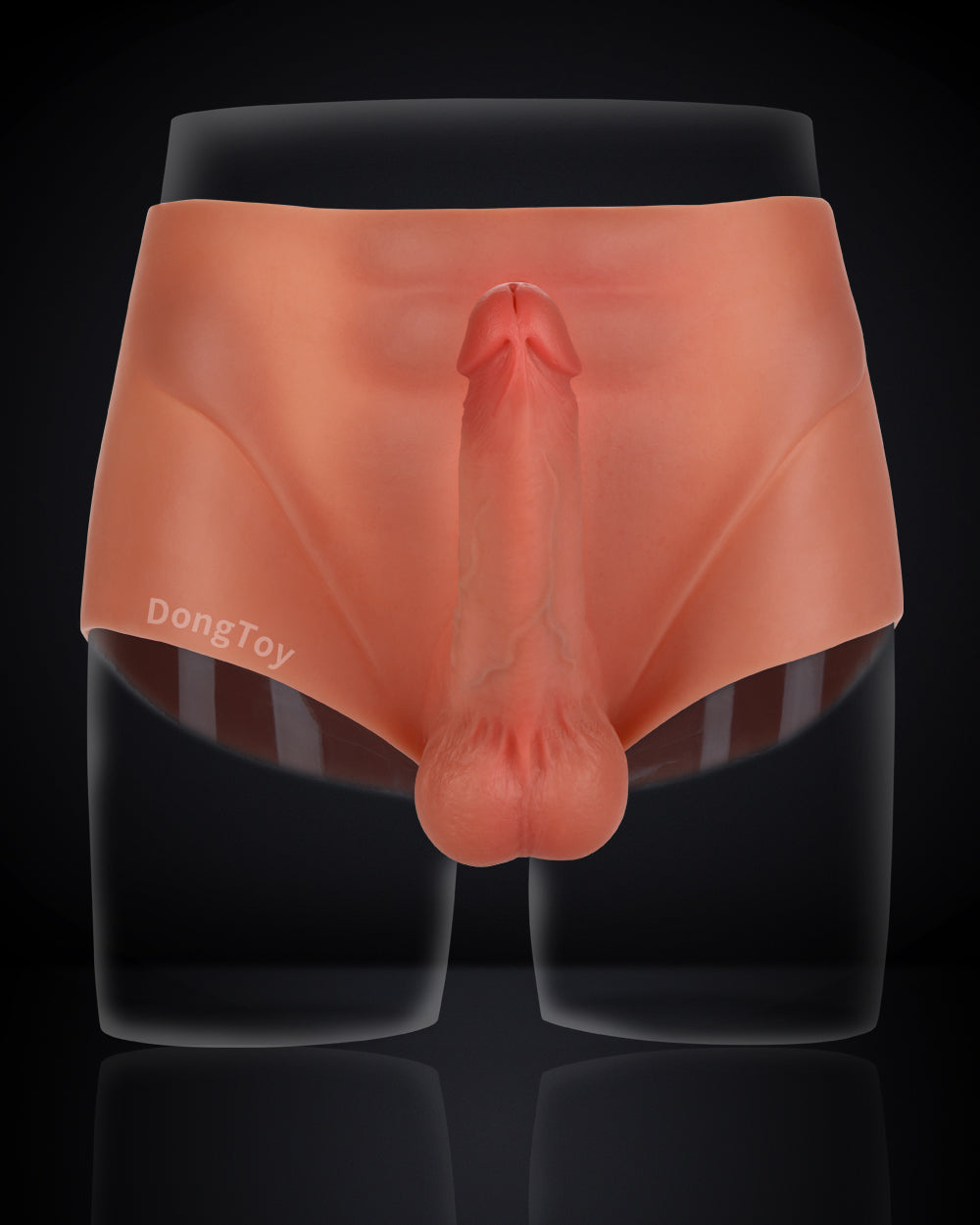 Edwin 7.2 inch Realistic Strap-On Dildo Solid Silicone Wheat