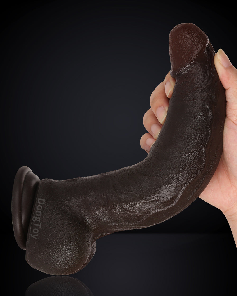 Baron 10 inch BBC Realistic Curved Dildo Real Skin With Keel