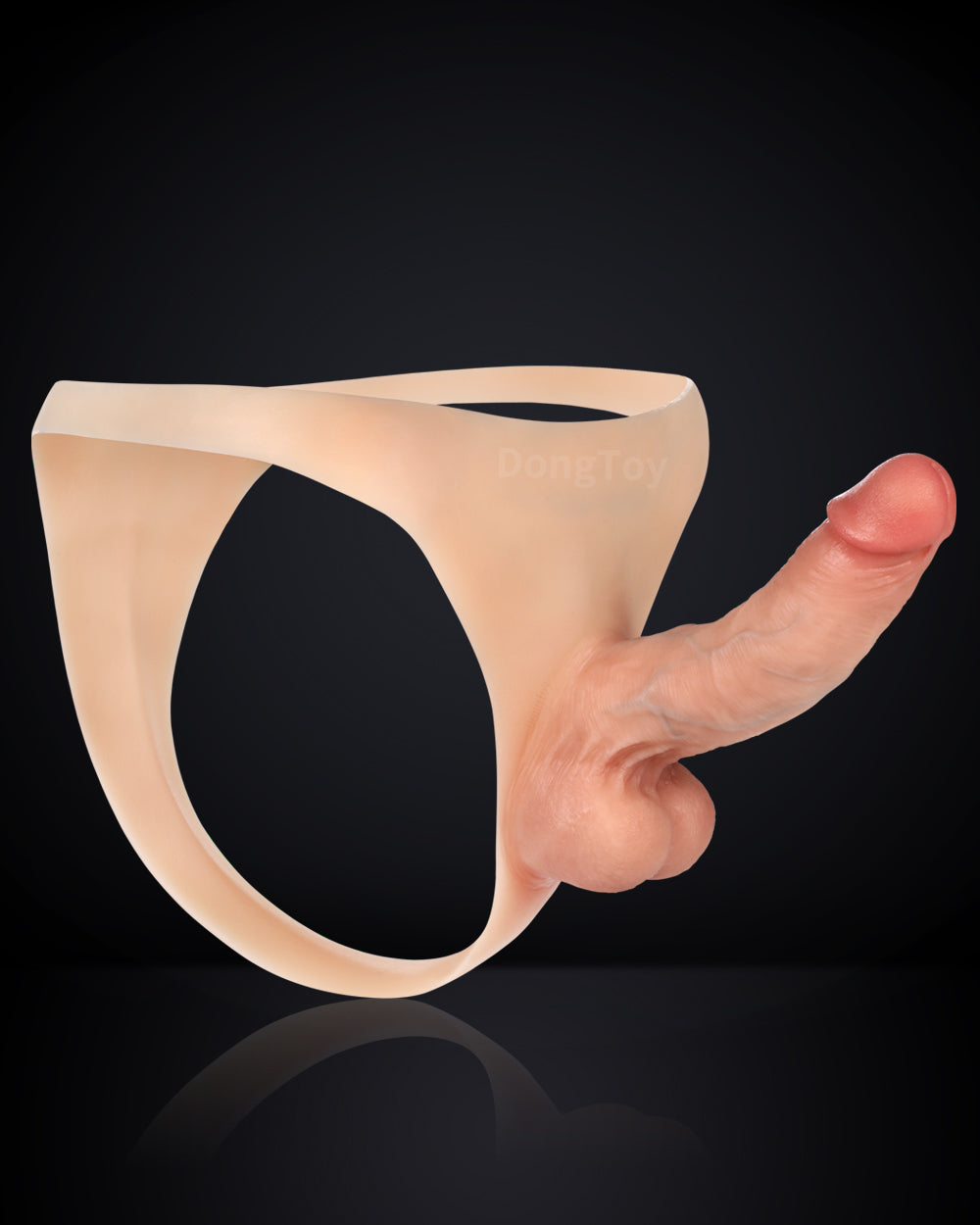 Caden 6 Inch Hollow Sleeve Strap-On Soft Realistic Silicone Dildo