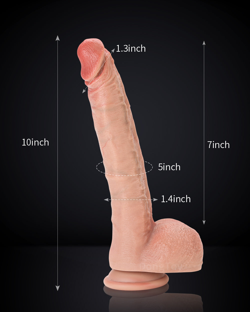 LaMelo 10 inch Ultra Realistic Dildo Real Skin Dildo With Keel