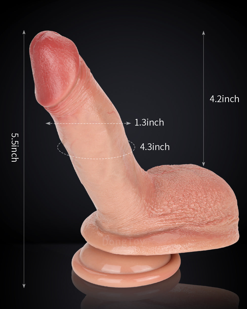 Pocky 5 inch Most Realistic Dildo Soft Real Skin RealMan Dildo