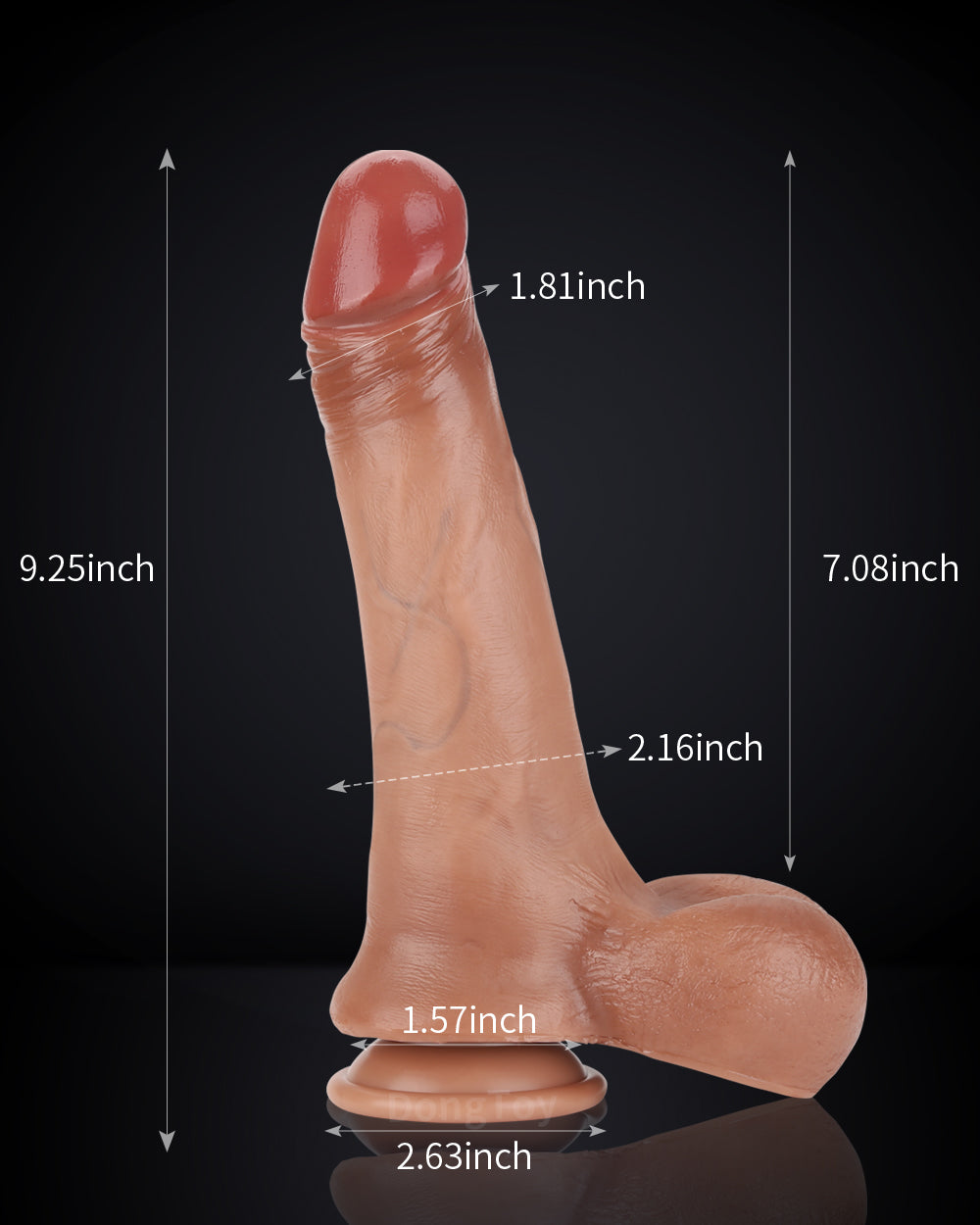 Foreskin 9 inch Sliding Skin Most Realistic Dildo & Real Balls