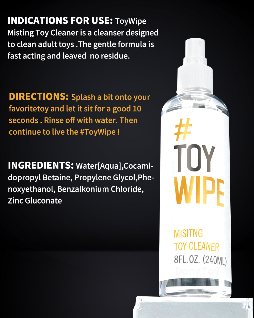 Adult Toy Cleaner All-Purpose Misting Adult Toy Cleaning