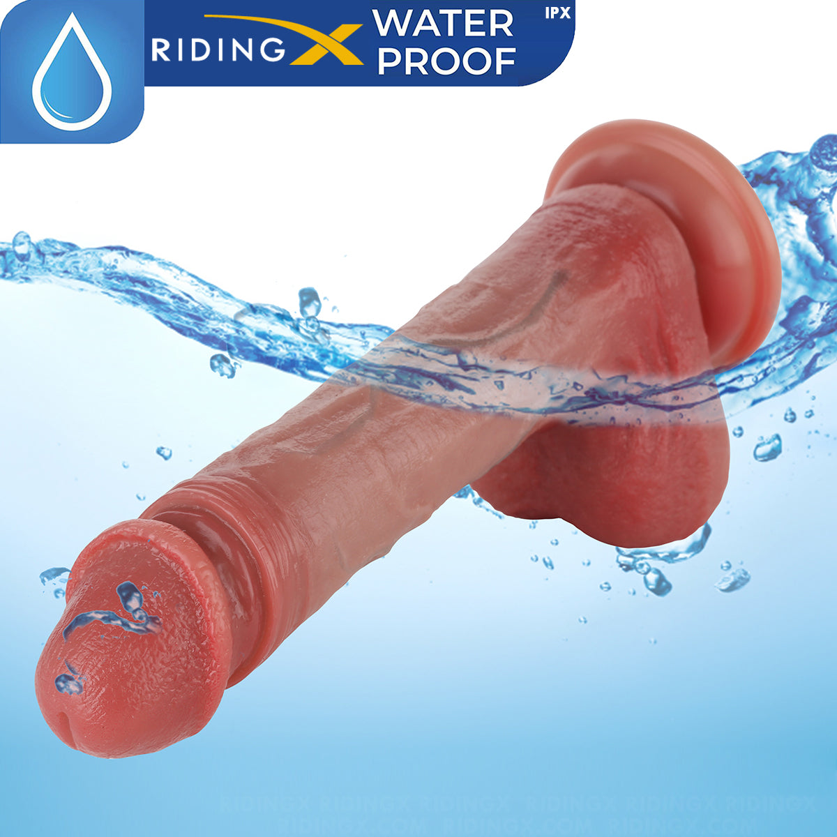 Andrew 8.4 inch Realistic 3 Modes Thrusting Dildo & Vibrating With Remote Control