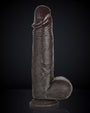 Boomer 9 inch Squirting Cumming Ejaculating Dildo Sliding Skin Black Dildo