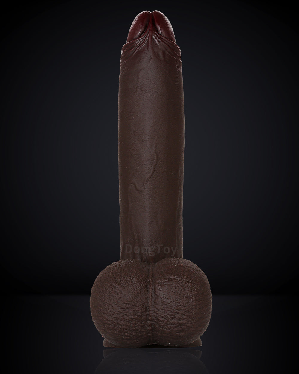 TitanNut 10 inch Lifelike Sliding Skin Uncut Dildo with Realistic Balls