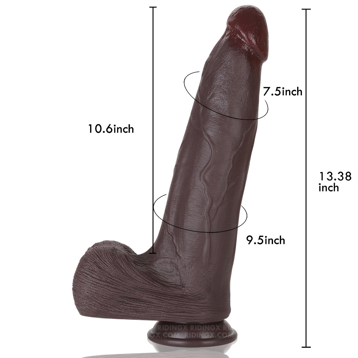 Bruce 13 inch Realistic Huge Dildo Dual Density Huge Dildo Lifelike Skin