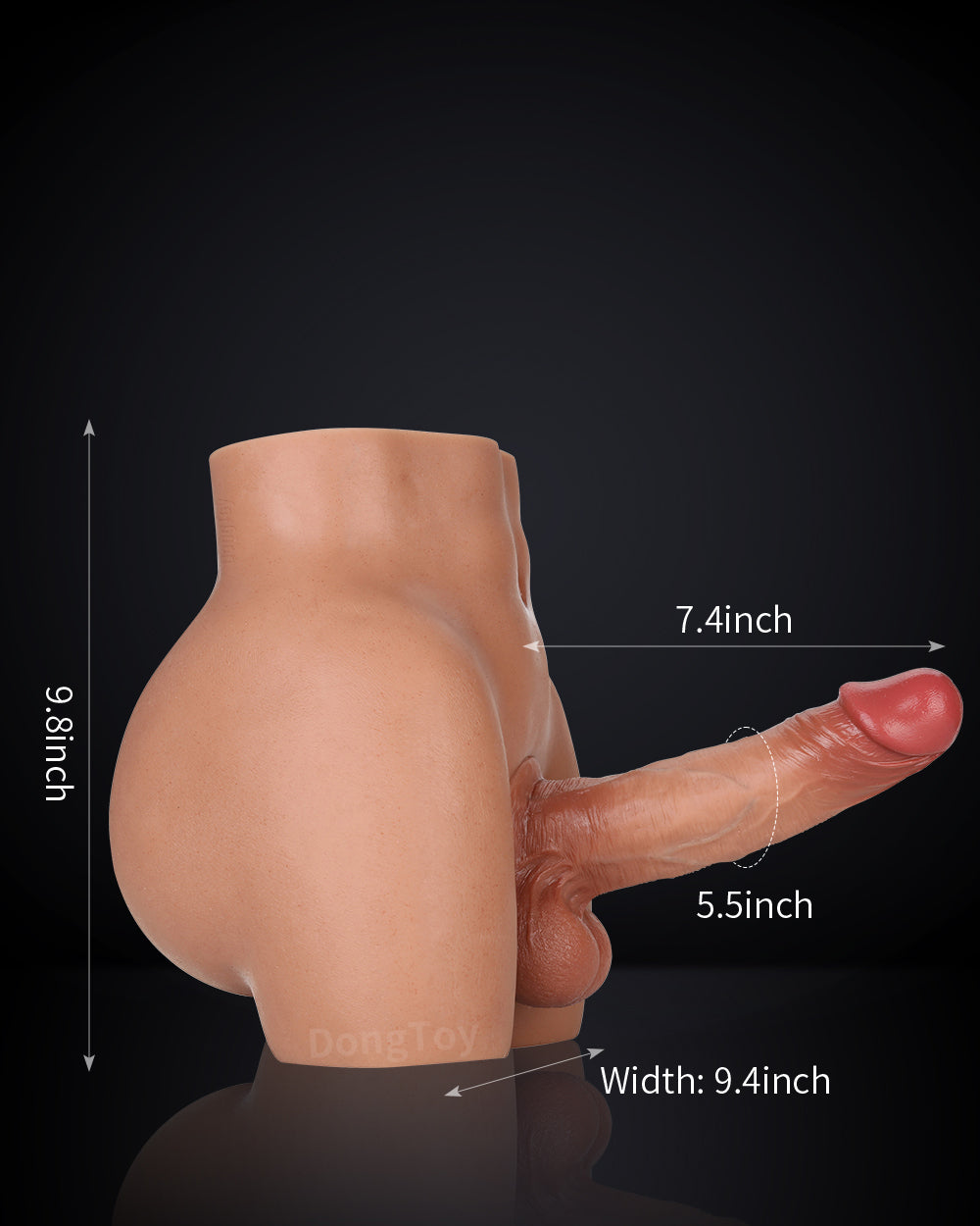DONGTOY Chris 14lb With James 7inch Dildo (Brown)