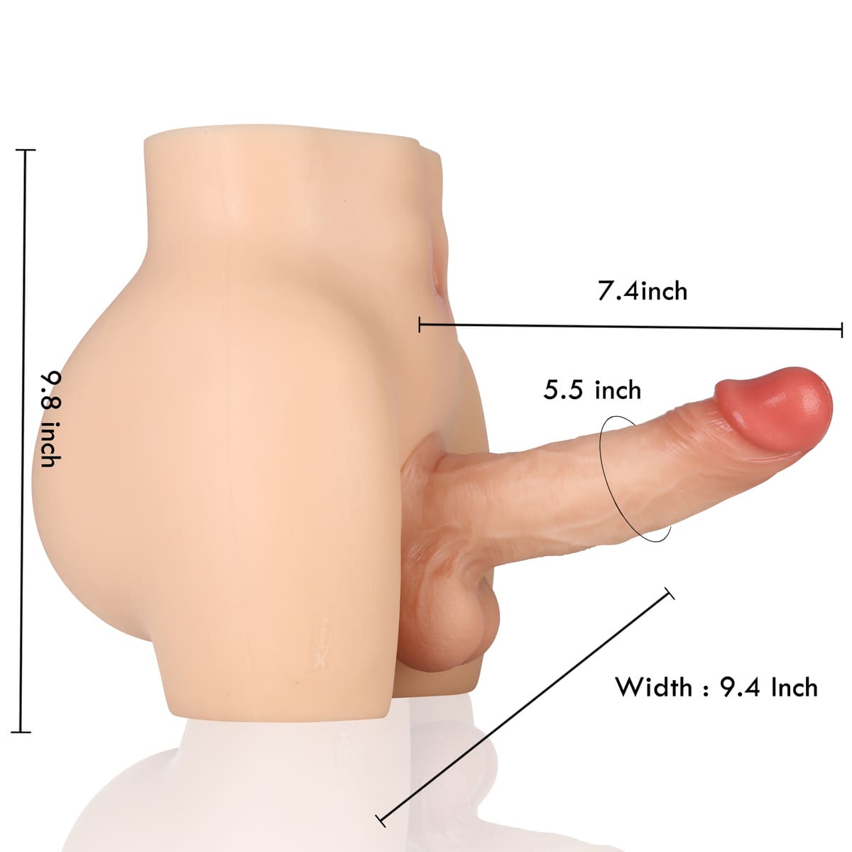 DONGTOY Chris 14lb With James 7 inch Dildo (Flesh)