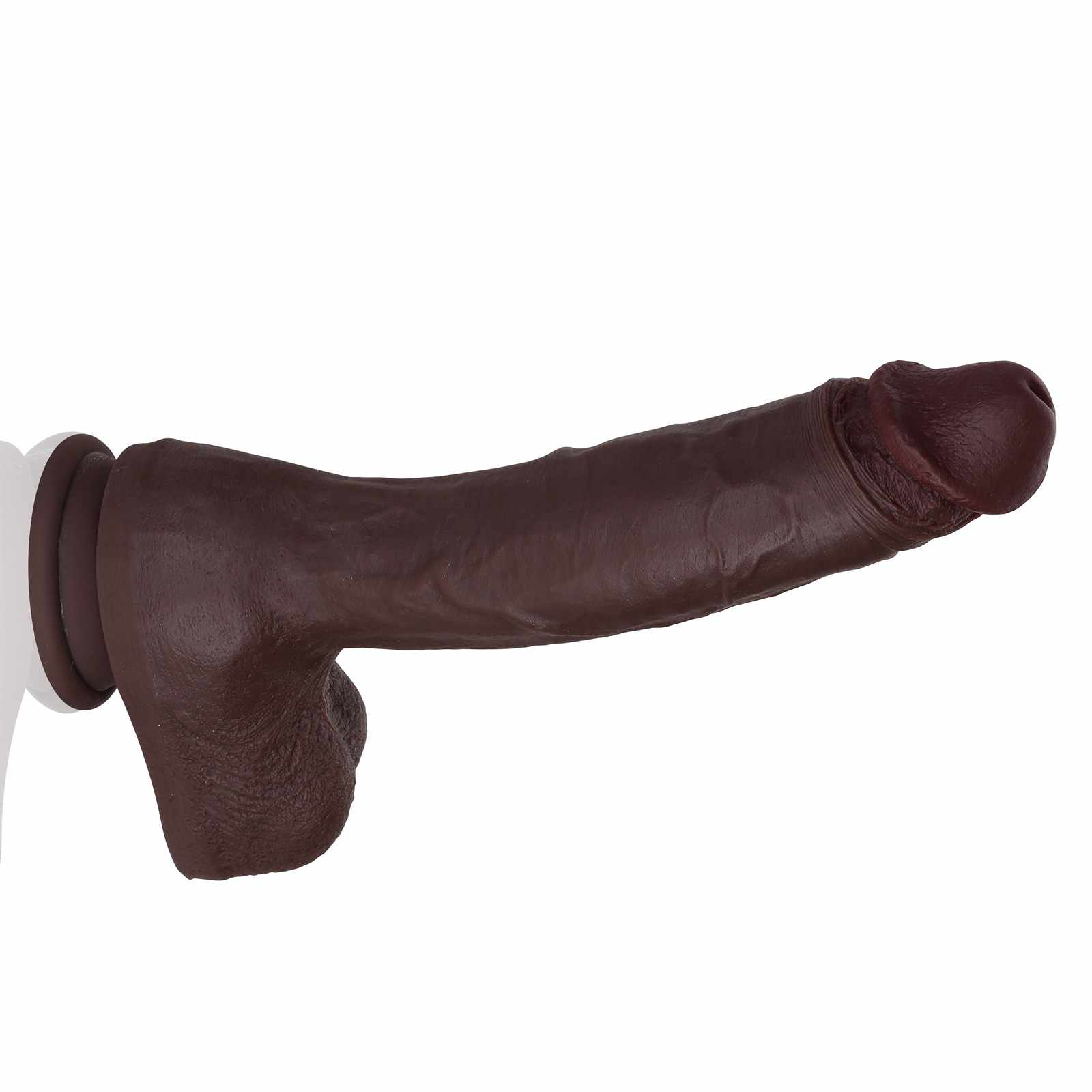 Alex 10.4 inch Ultra Realistic Huge Dildo & Super Realistic Glan Black Dildo