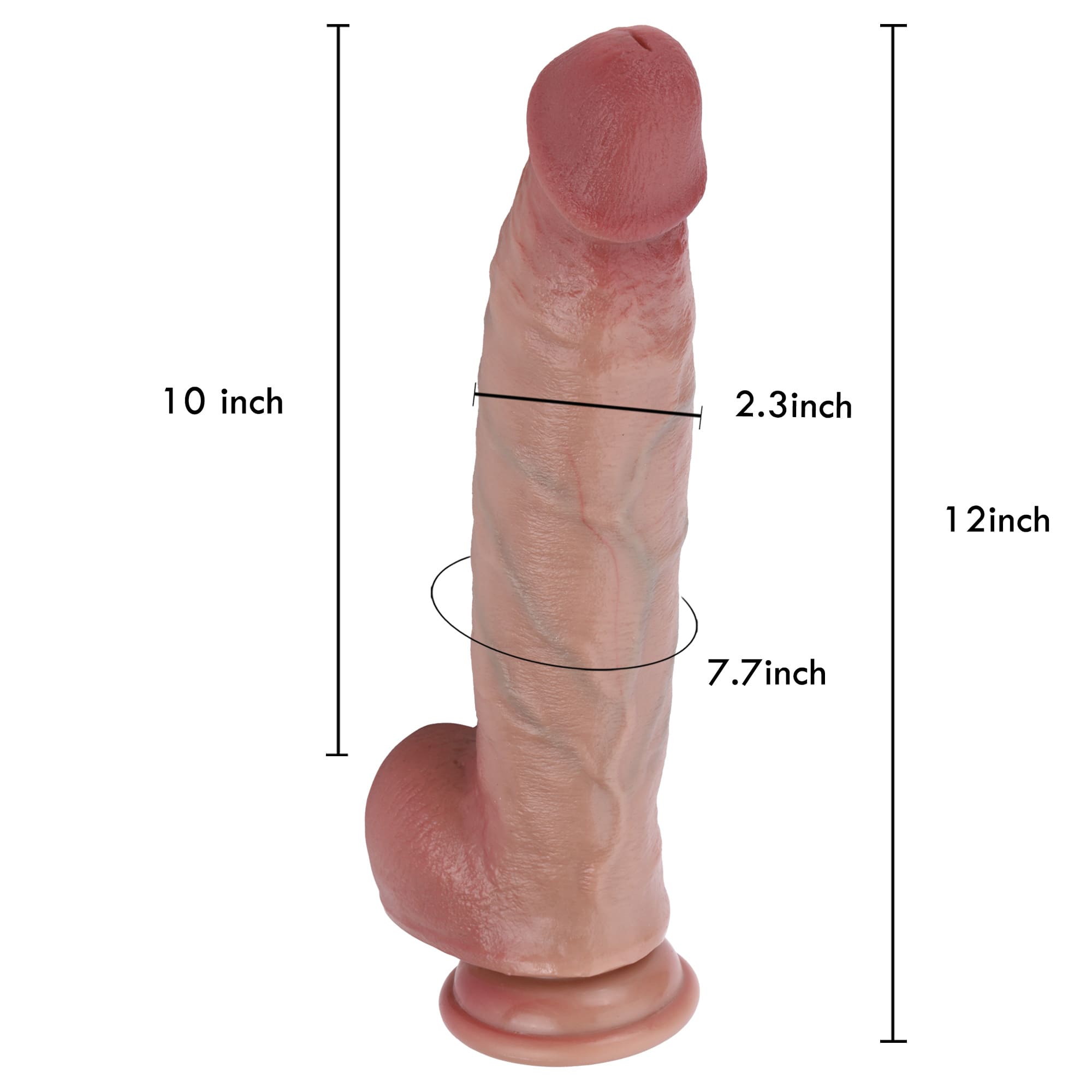 Dredd Dildo 12 inch Lifelike Dildo Real Feeling Skin Huge Dildo With Keel