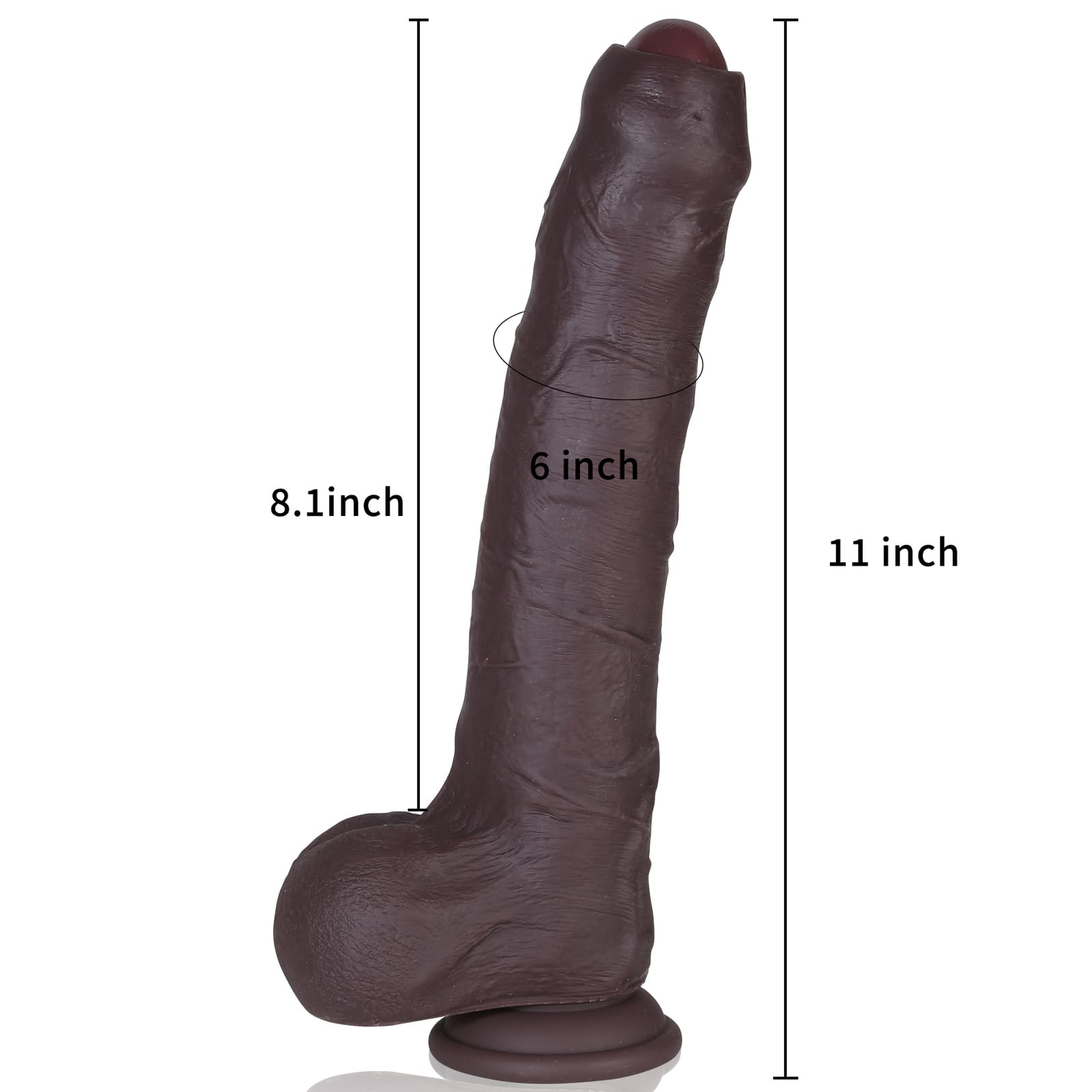 Diego 11 inch Huge Foreskin Sliding Skin Realistic Dildo With Balls