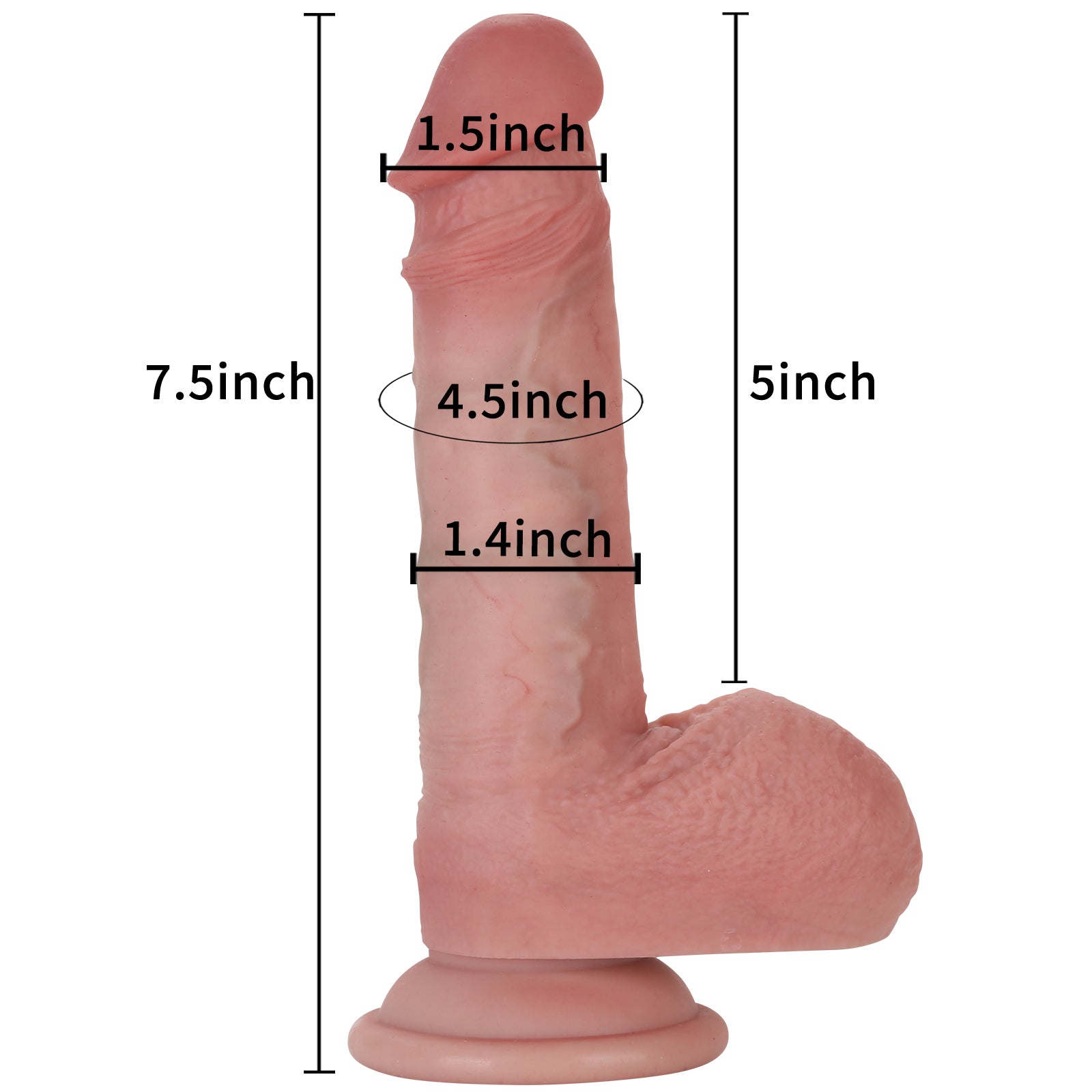 Flooding 7 Inch Thrusting & Vibrating Dildo Beginner Friendly