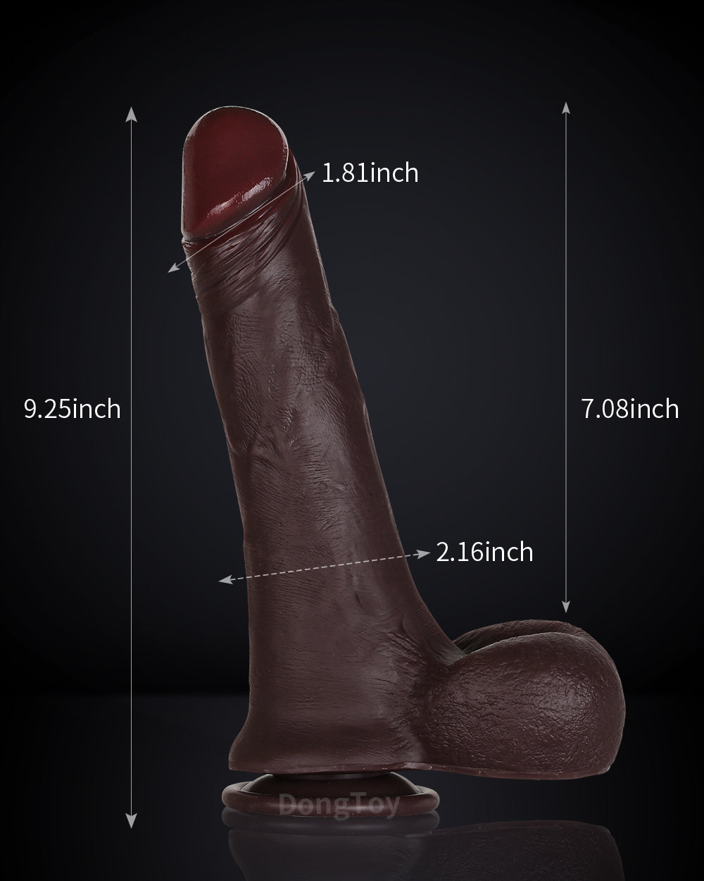 Foreskin 9 inch Sliding Skin Most Realistic Dildo & Real Balls