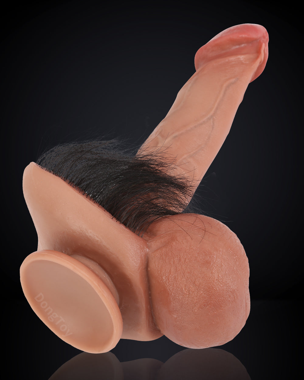 Furry 8 inch Realistic Dildo Real Hairy Dildo With Ball & RealGlan