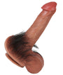 Furry 8 inch Realistic Dildo Real Hairy Dildo With Ball & RealGlan