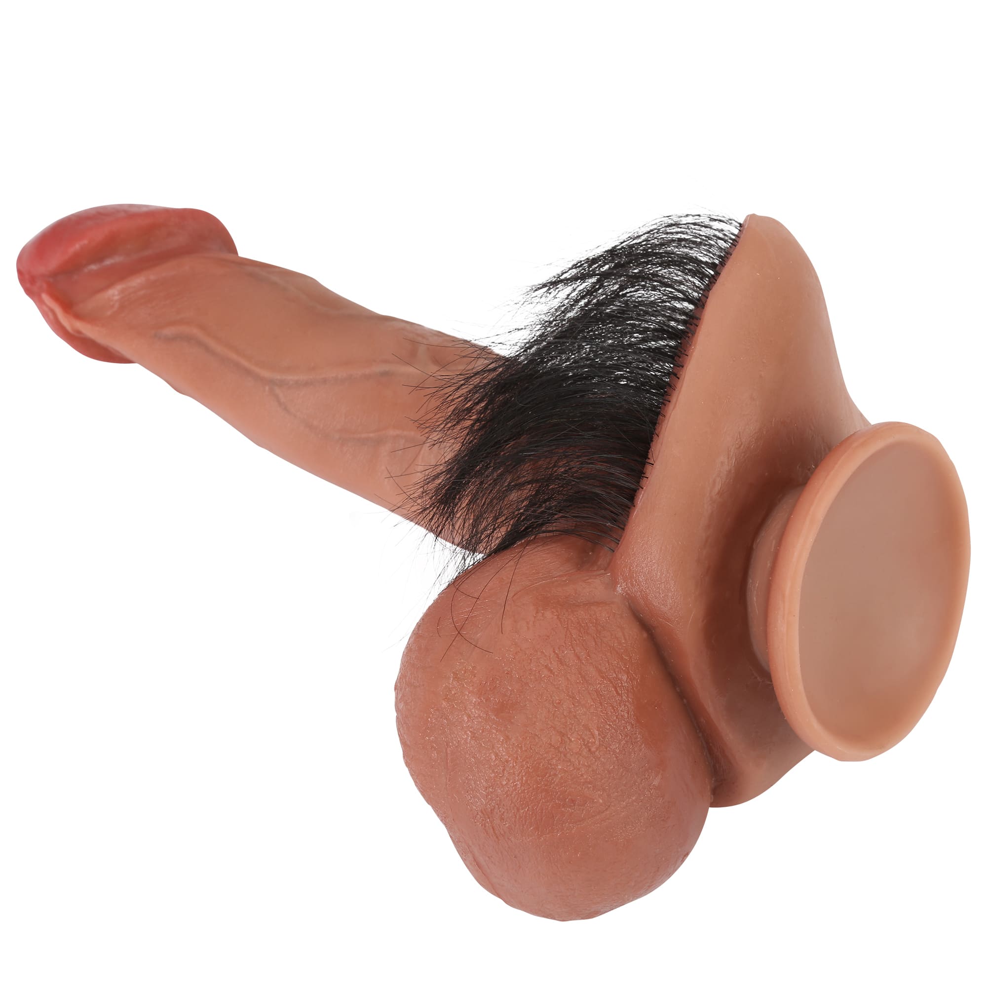 Furry 8 inch Realistic Dildo Real Hairy Dildo With Ball & RealGlan