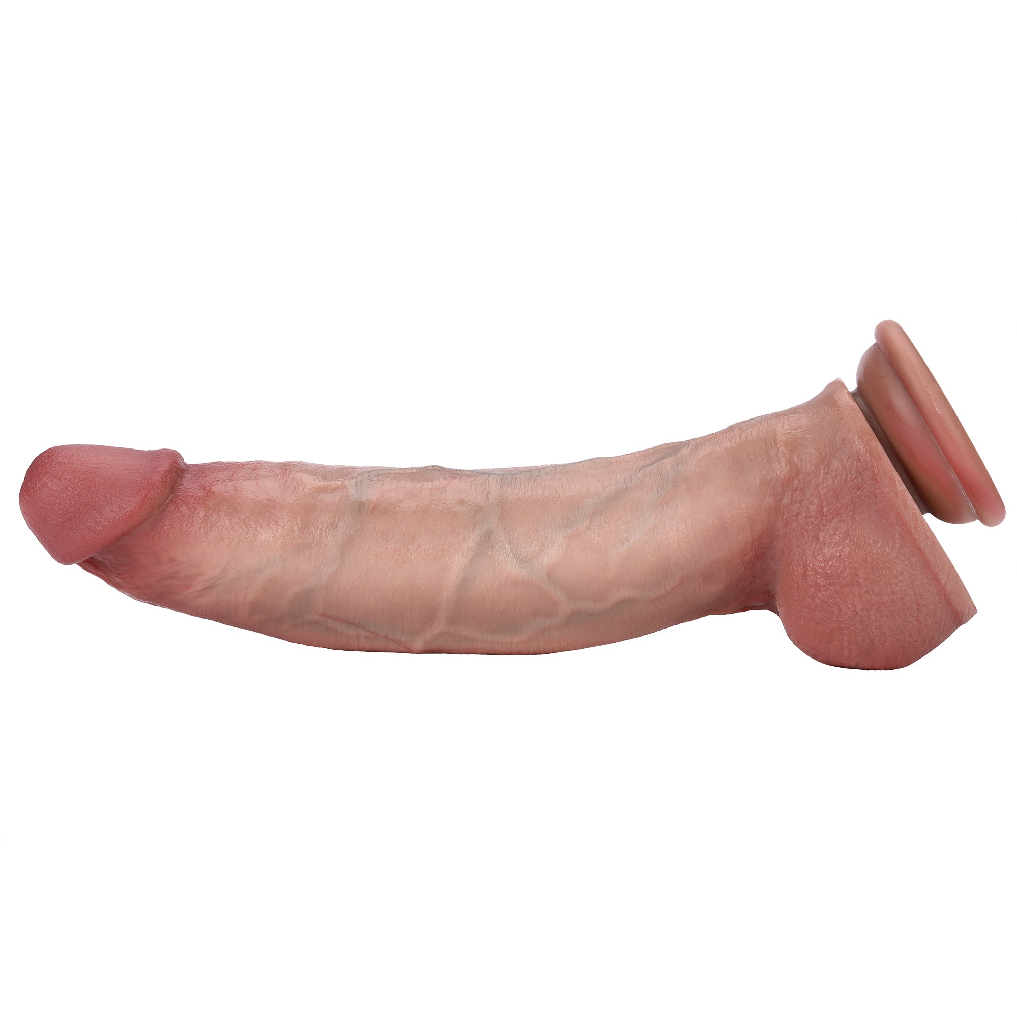 Baron 10 inch Realistic Dildo Real Skin Lifelike Curved Dildo