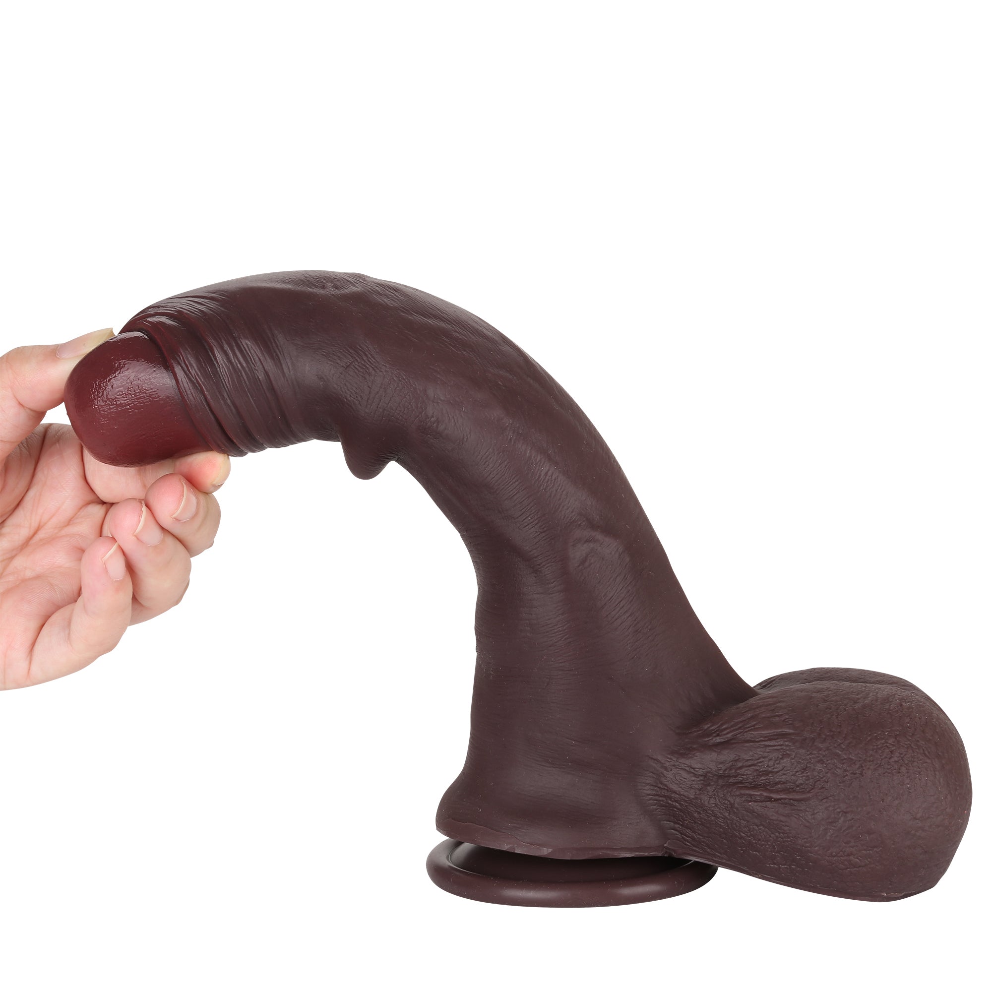 Foreskin 9 inch Sliding Skin Most Realistic Dildo & Real Balls