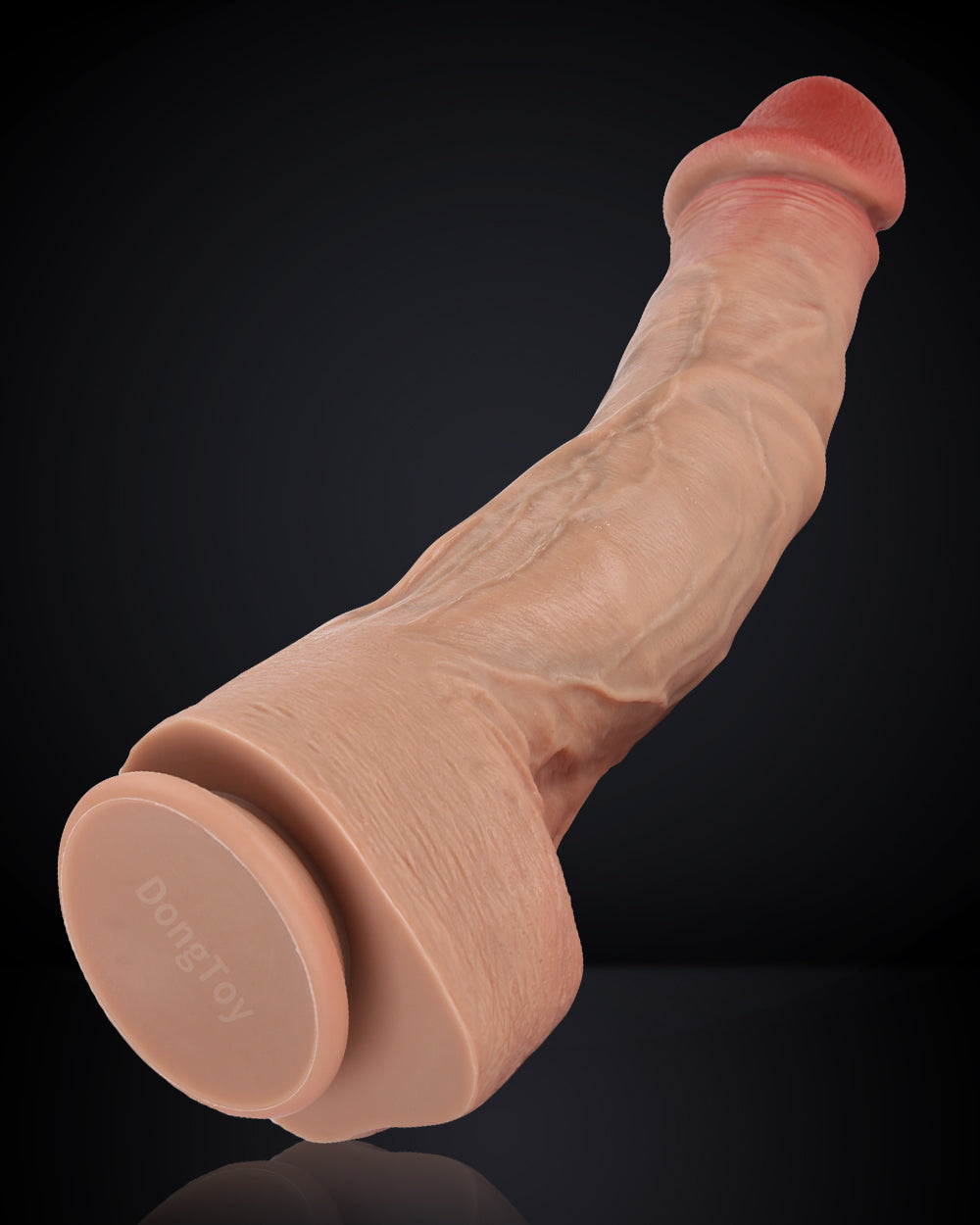Holam 13 inch Real Skin Huge Realistic Dildo With Curved Dildo