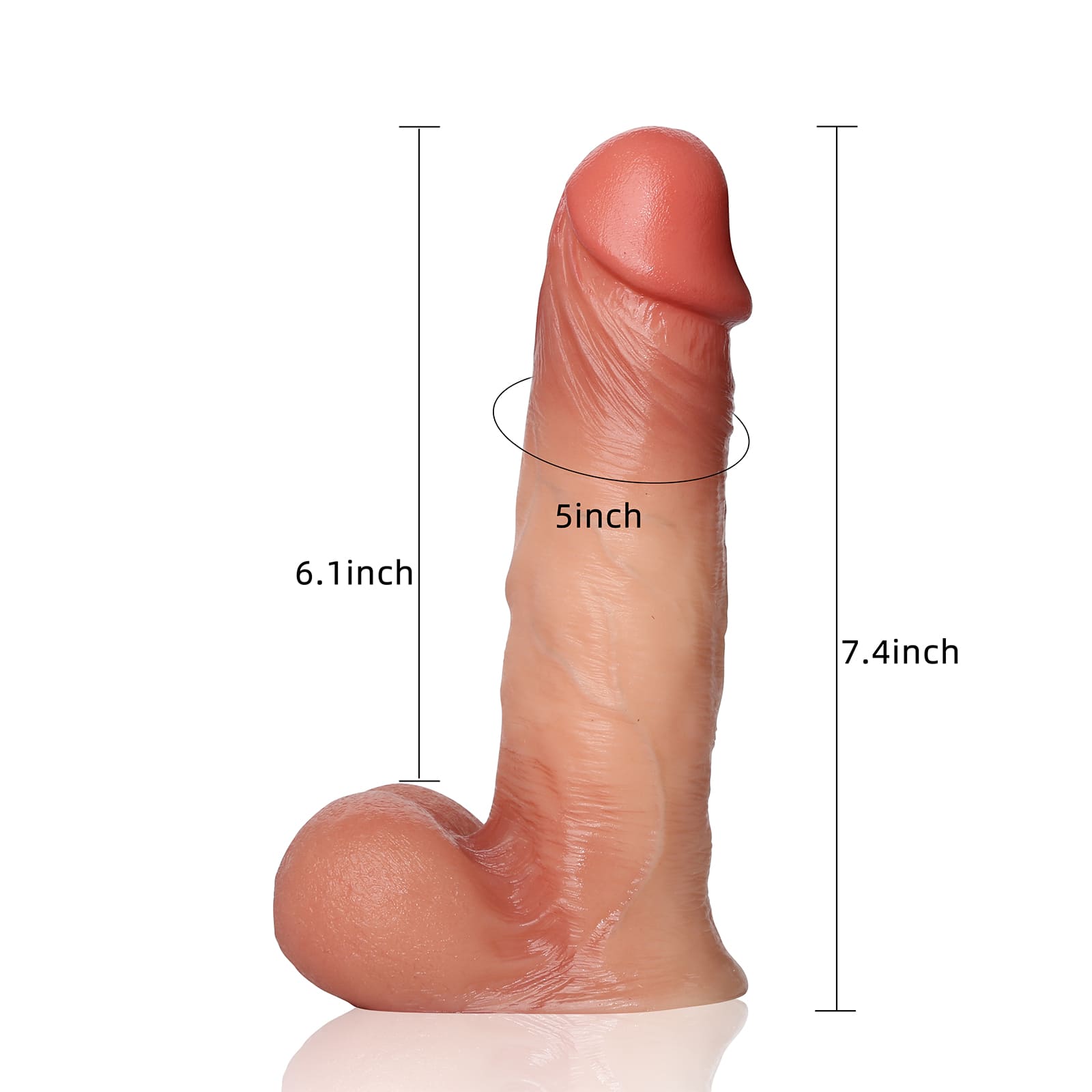 Dongtoy James 7.4 inch Real Feel Realistic Dildo With Lifelike Balls