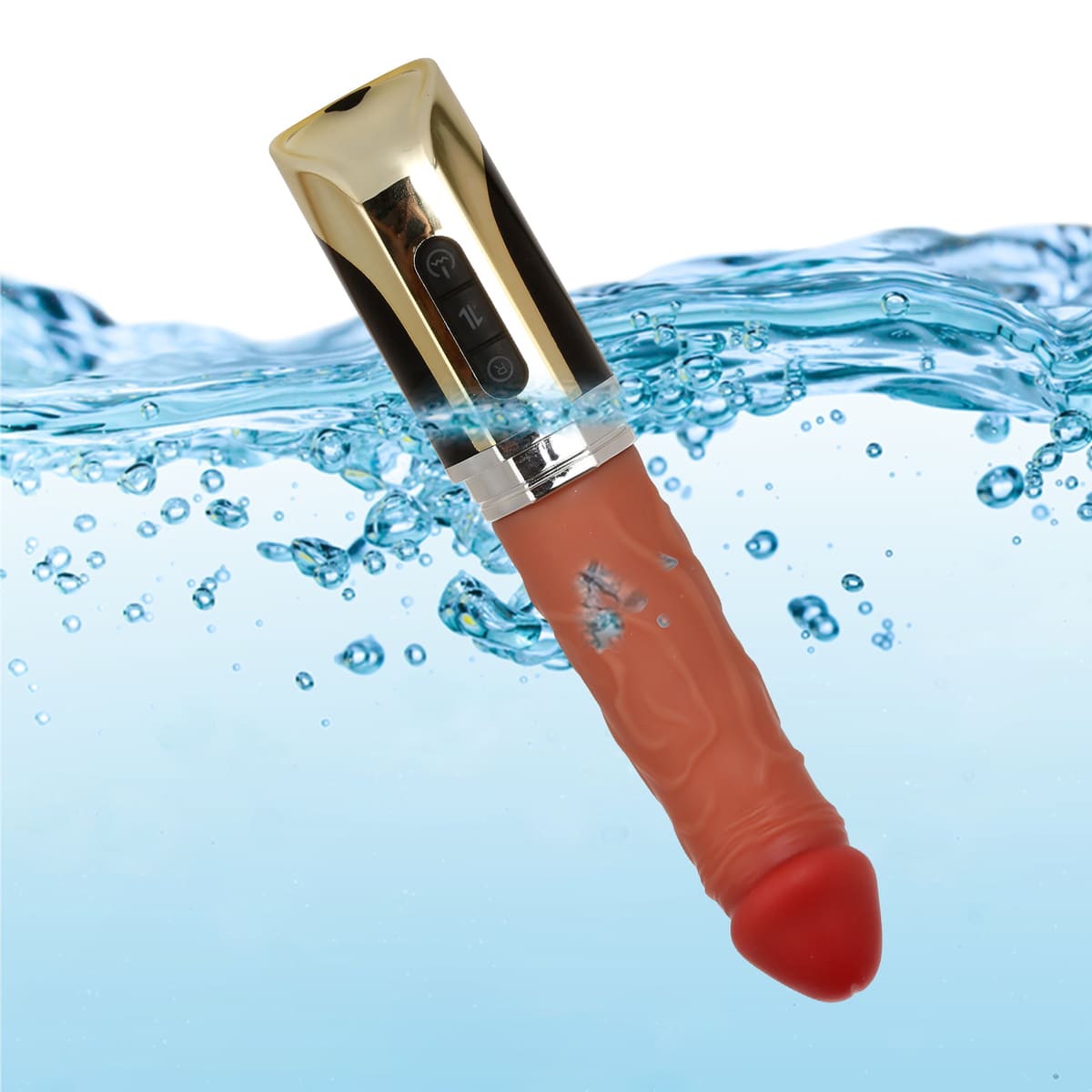 Jordi 8 inch Inflatable Pulsating 5 Modes Powerful Thrusting Dildo