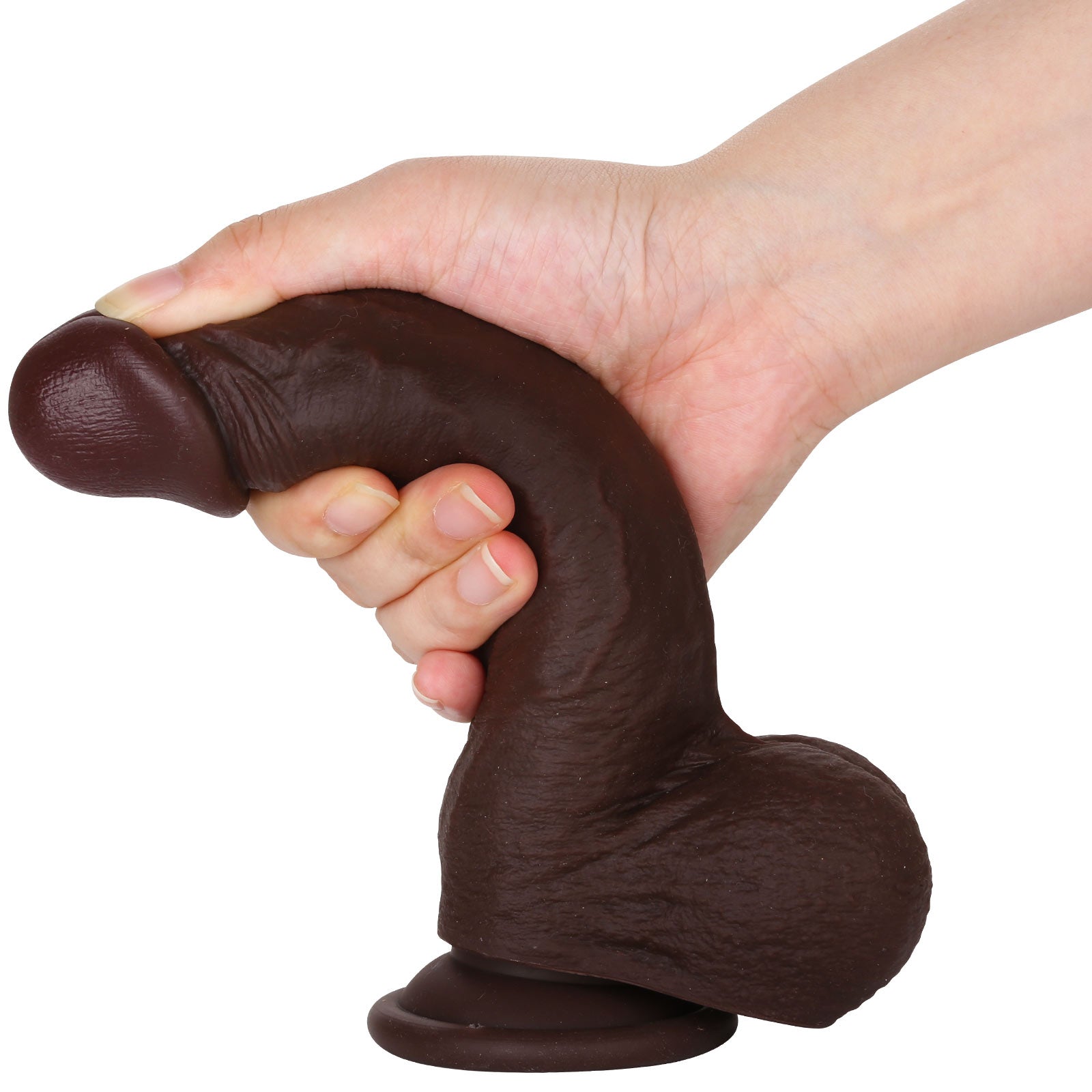 Juicy 7 inch Squirting Dildo Cumming Ejaculating Black Dildo Sliding Skin