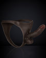 Kendon 6.2 Inches Wearable Silicone Strap-On dildo with Curved Internal Black