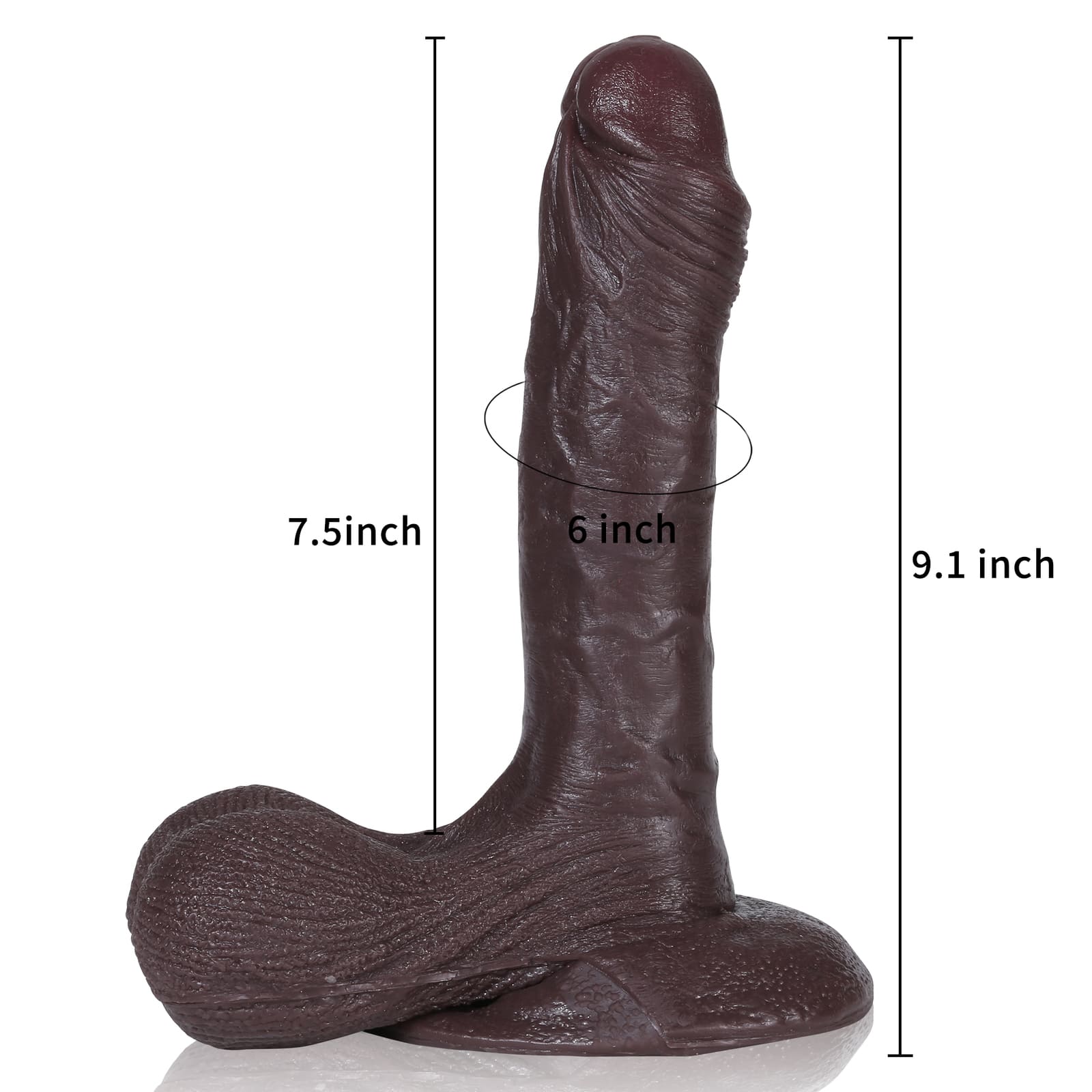 Kevin 9 inch Soft Super Realistic Dildo & Real Balls