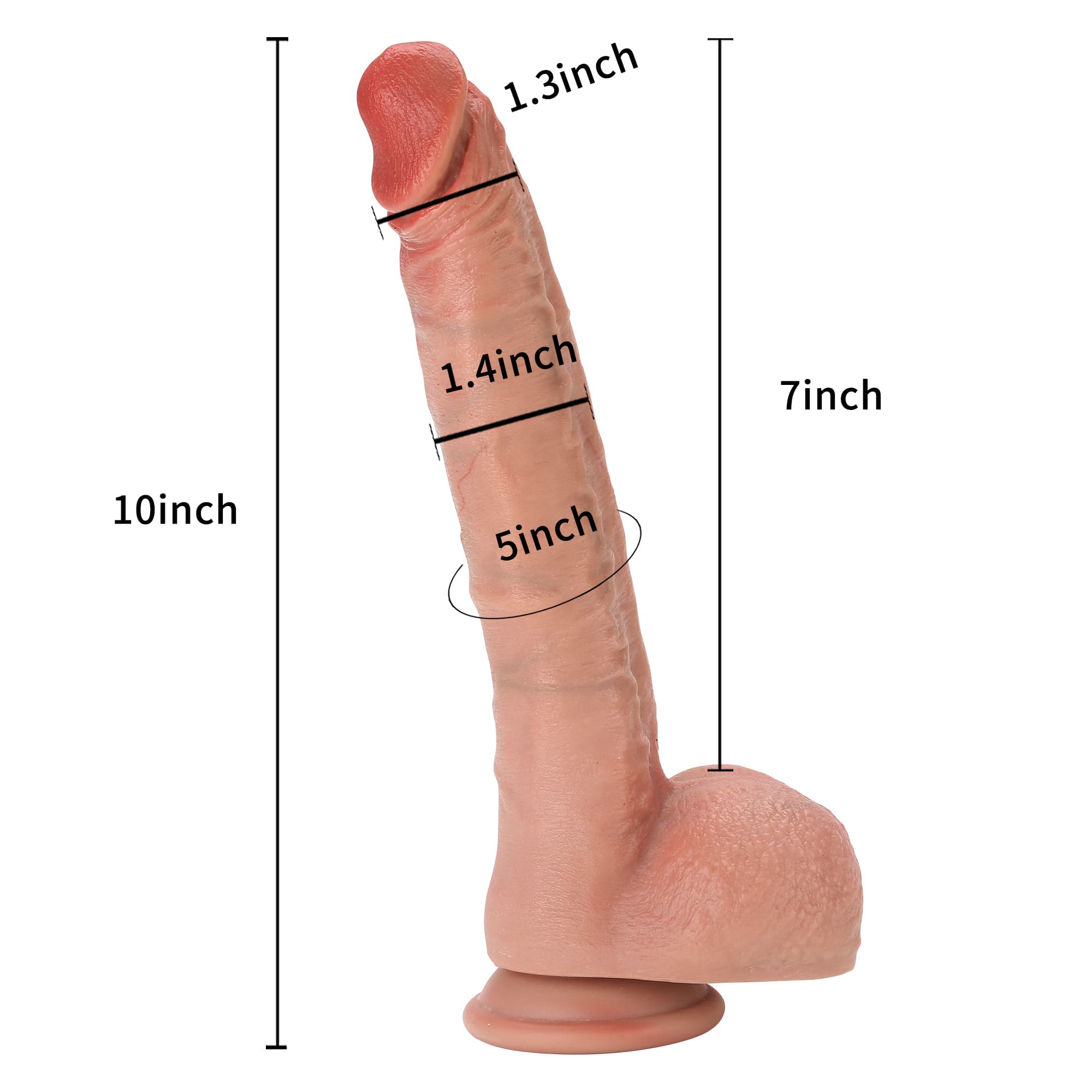 LaMelo 10 inch Ultra Realistic Dildo Real Skin Dildo With Keel