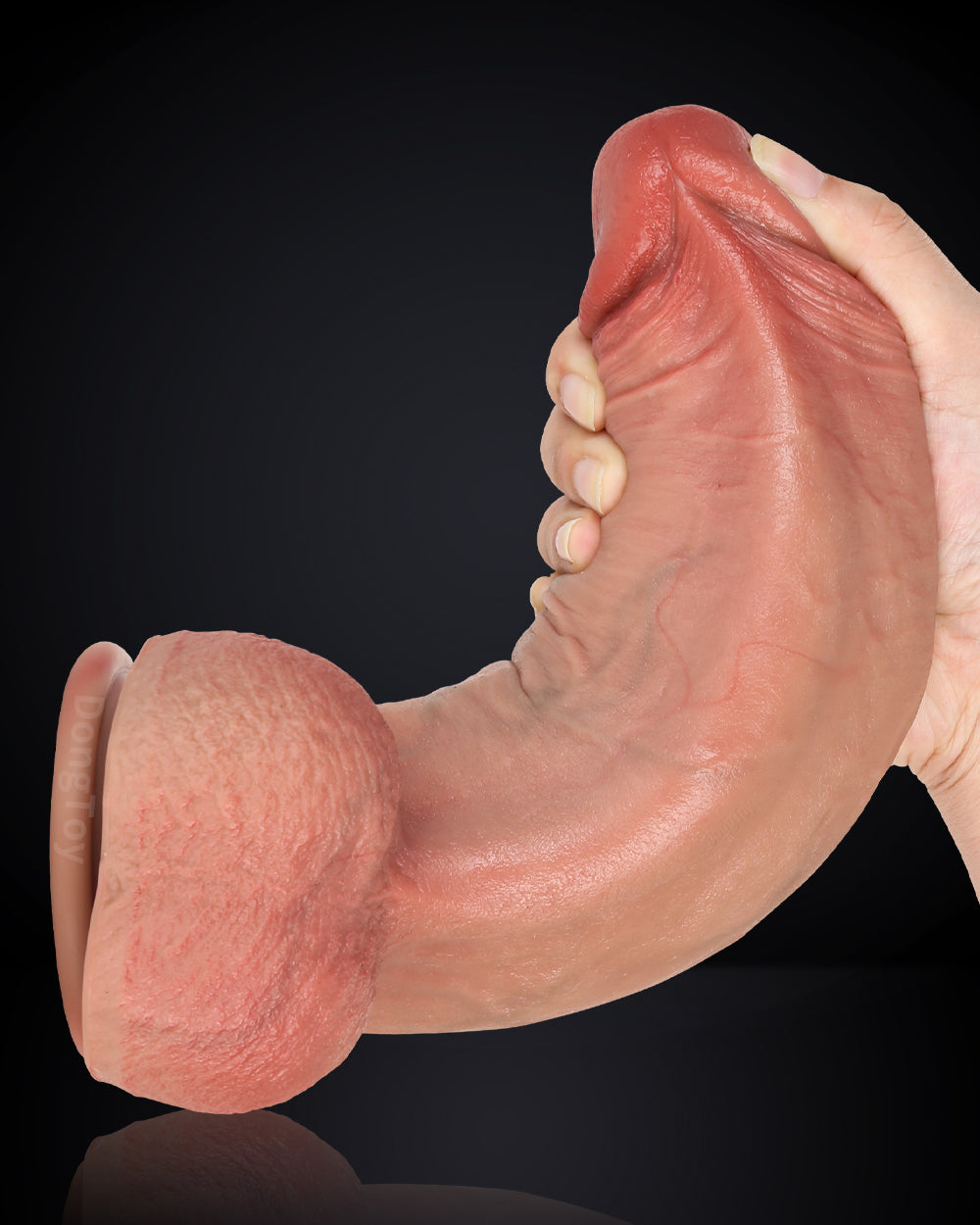 MeatBall Ultra Real Skin Realistic Dildo Girthy Huge Dildo Brown And Flesh Color