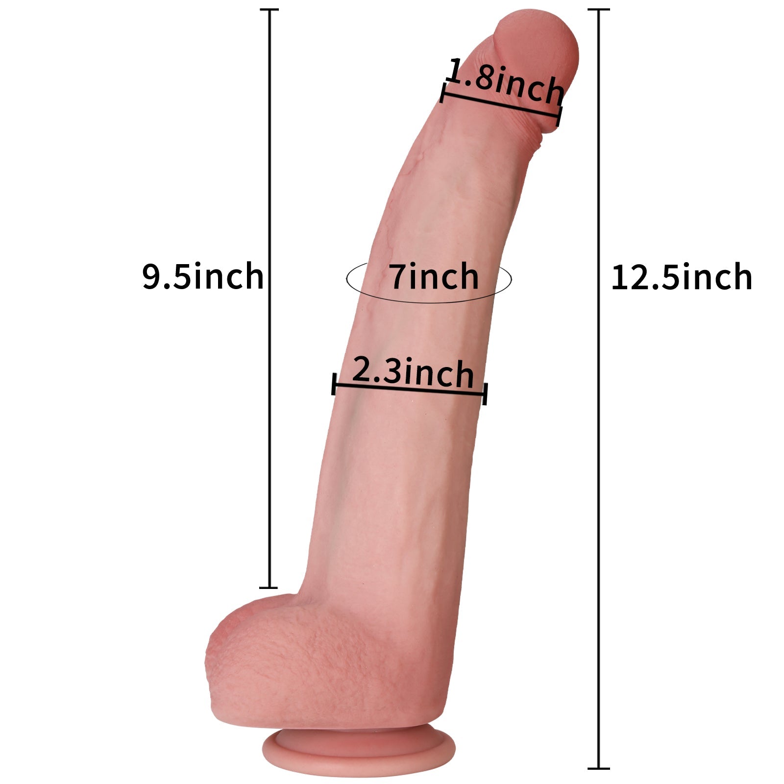 Miguel 12 Inch Ultra Realistic Skin High Quality Silicone Large Dildo
