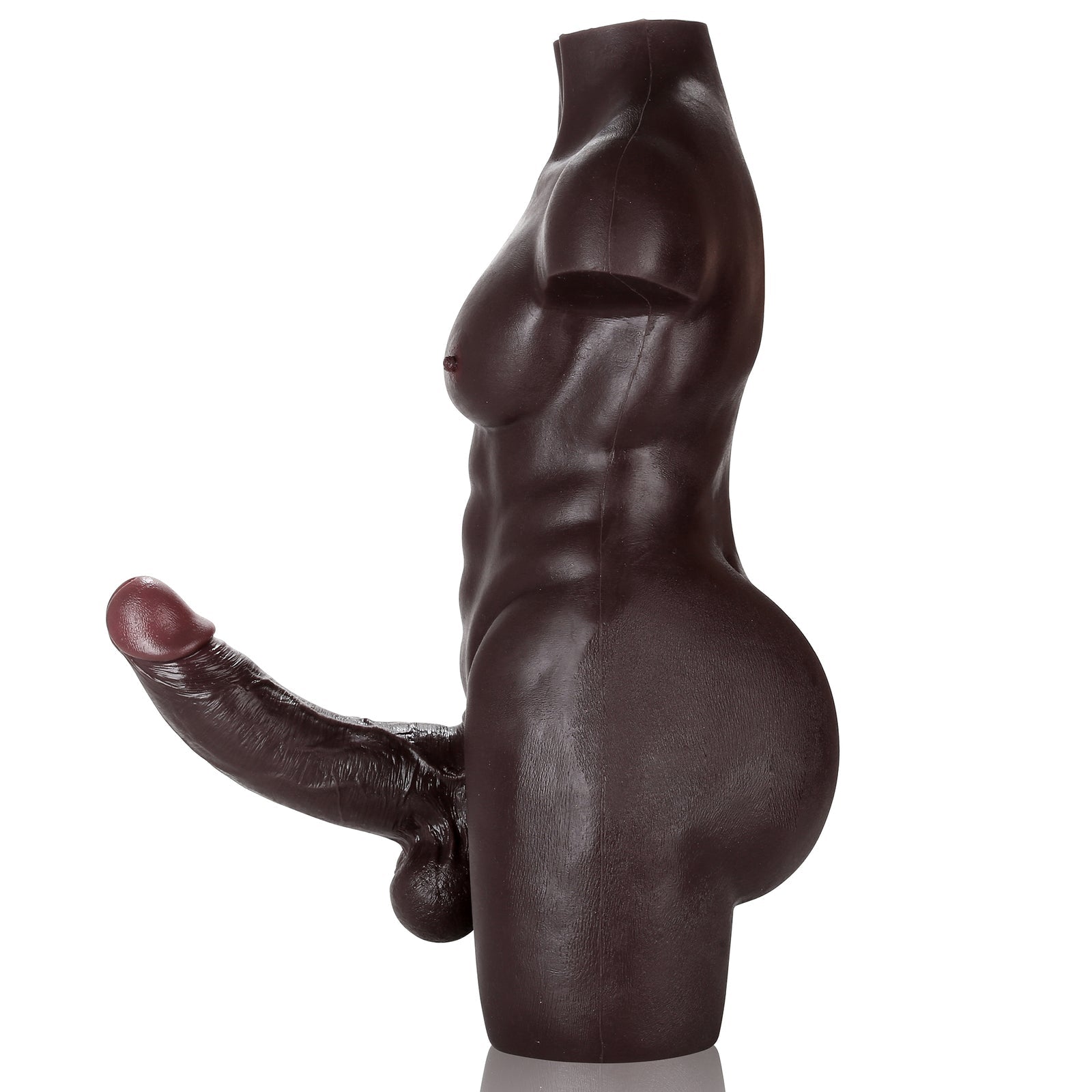 DONGTOY Tom 28lb Muscular Male Torso - Black Detachable 8" David Dildo