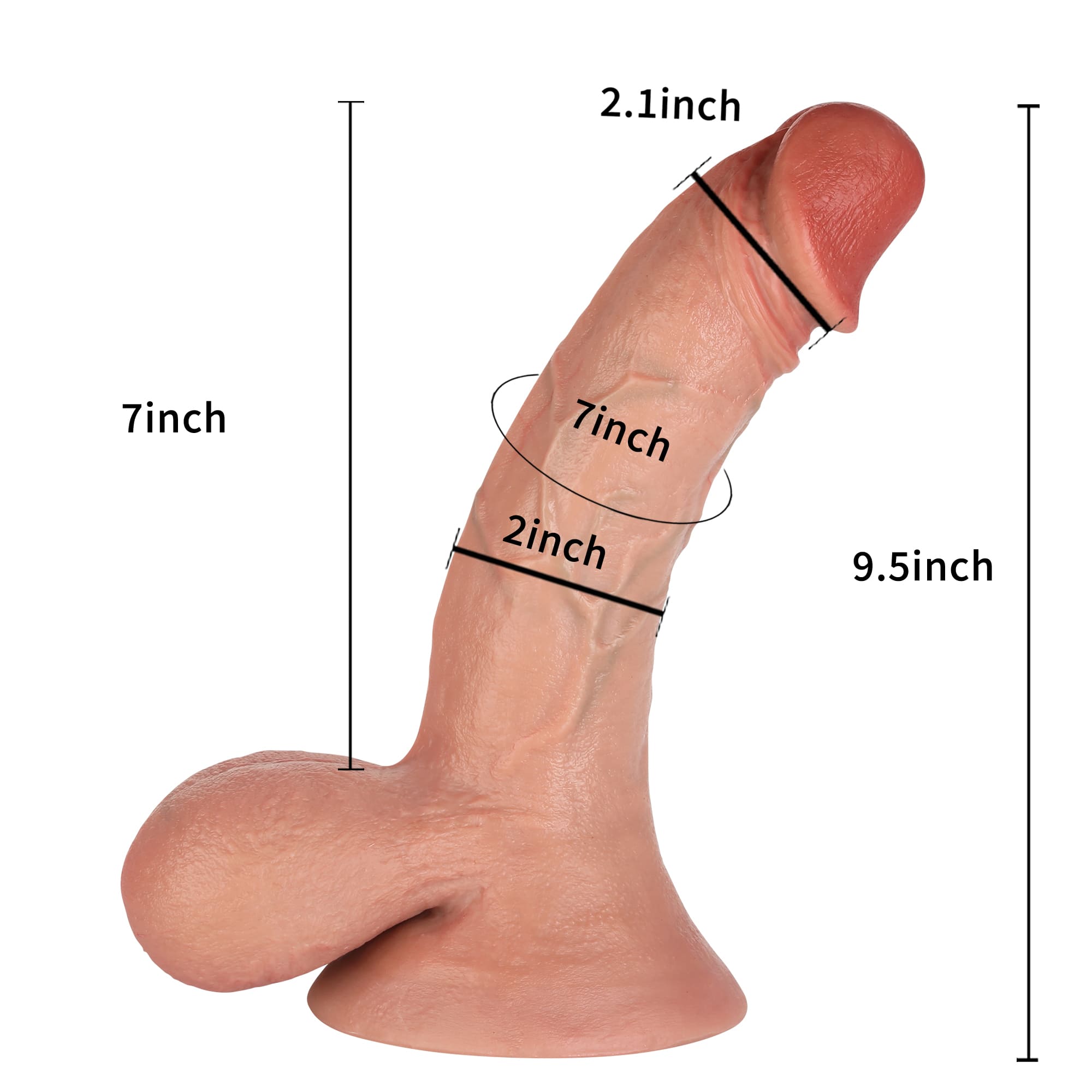 Ryder 9.5 inch Ultra Realistic Dildo Soft Real Skin With Keel