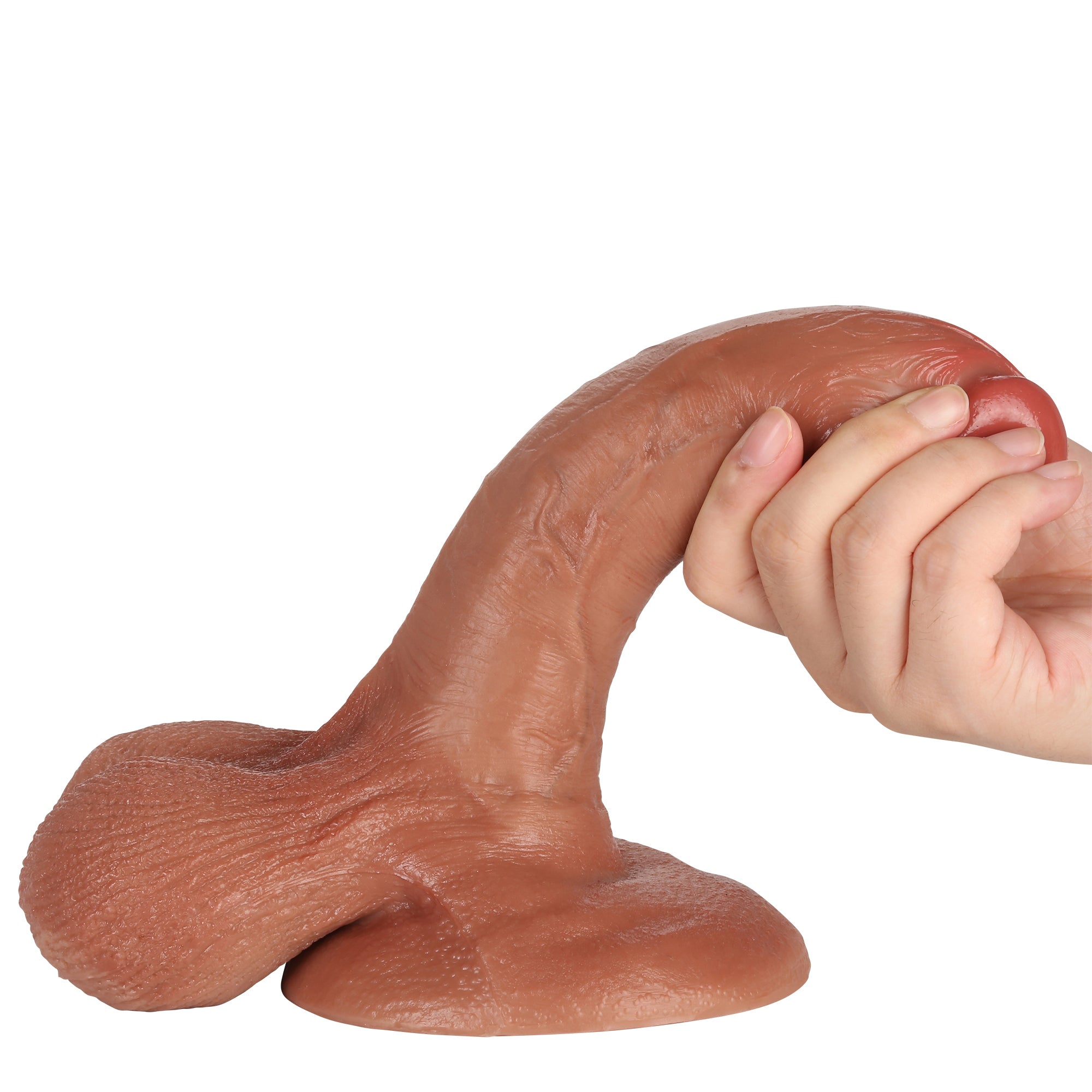 Tiger 7 Inch Realistic Silicone Dildo with Strong Suction Cup Hands-Free | DongToy