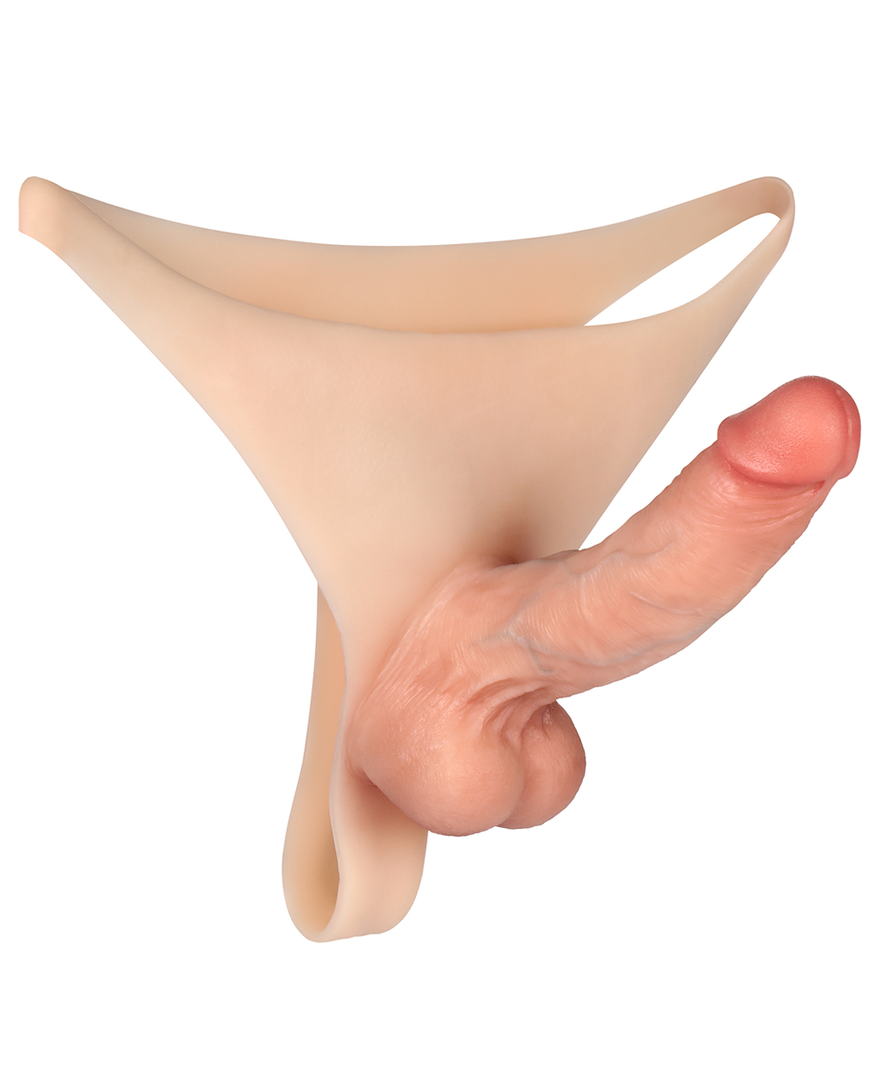 Kendon 6 in Strap On Dildo Wearable Solid Realistic Dildo Flesh