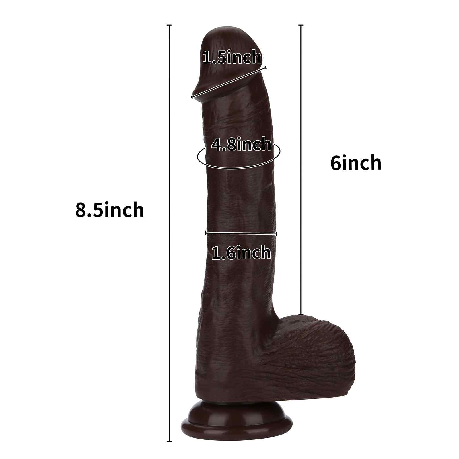 DongToy 8 inch Smart APP Control Adam Thrusting Dildo Vibration Remote Control