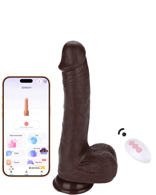 DongToy 8 inch Smart APP Control Adam Thrusting Dildo Vibration Remote Control