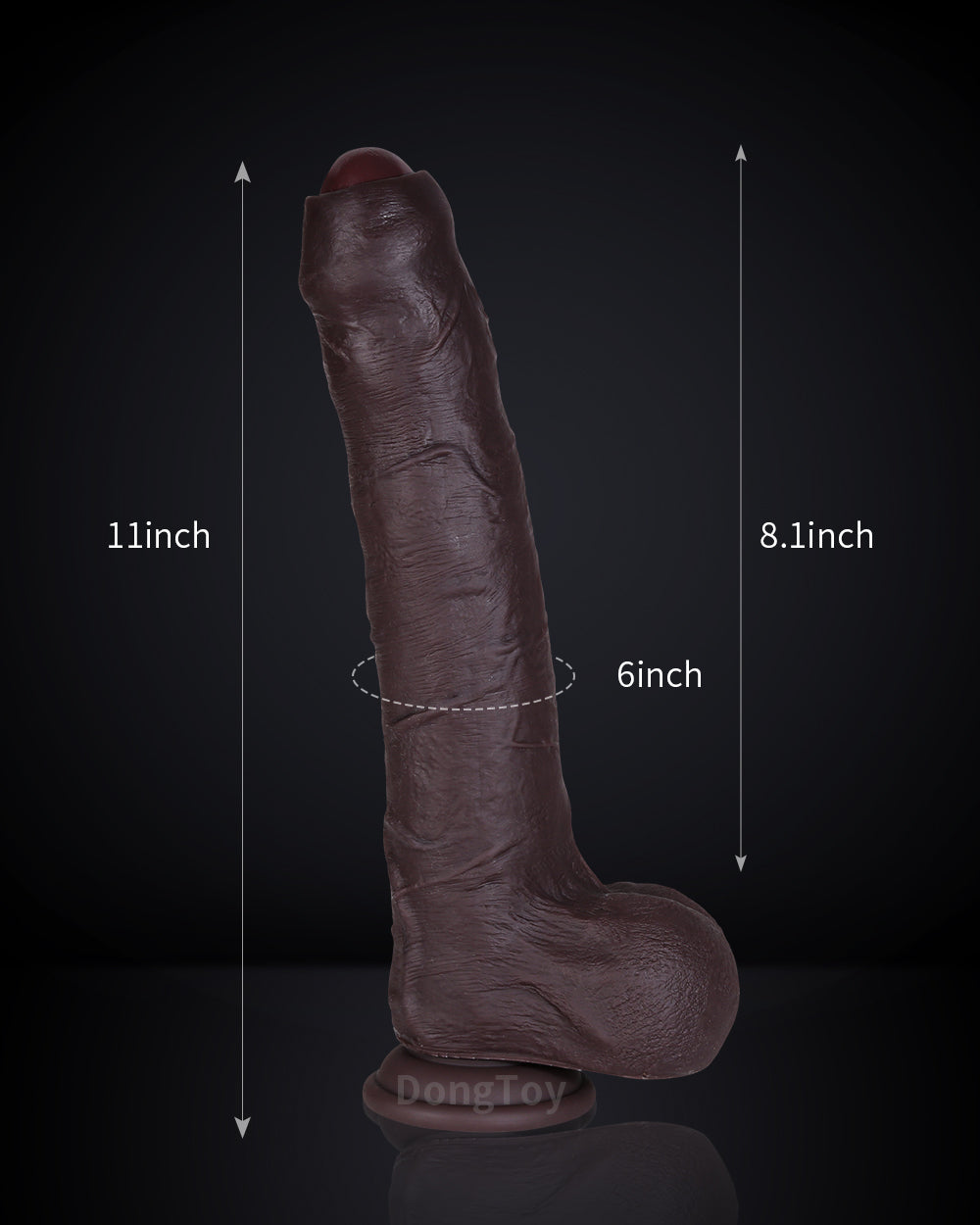 Diego 11 inch Huge Foreskin Sliding Skin Realistic Dildo With Balls