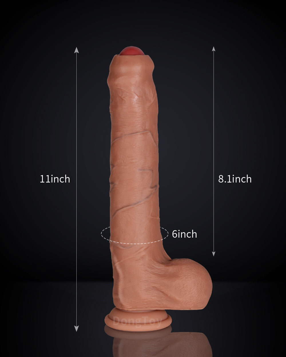 Diego 11 inch Huge Foreskin Sliding Skin Realistic Dildo With Balls