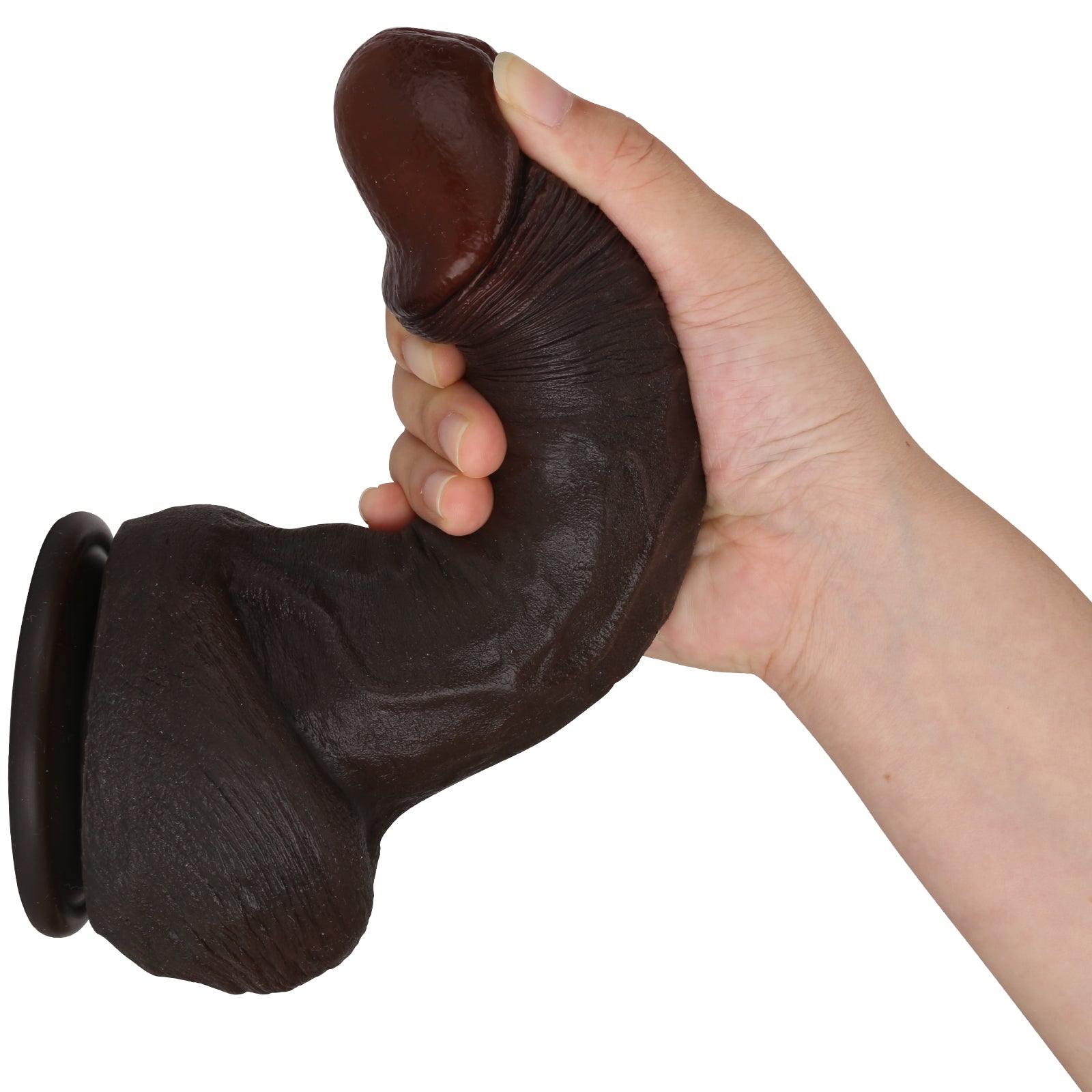 Hayes 8 inch Ultra Realistic Balck Dildo Real Soft Skin BBC Dildo