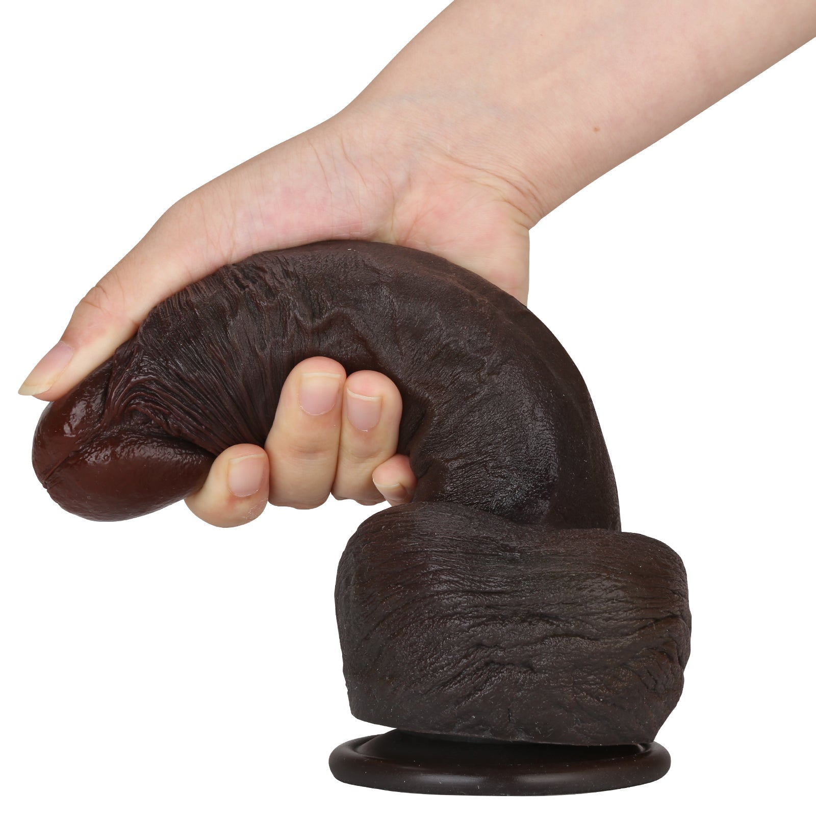 Hayes 8 inch Ultra Realistic Balck Dildo Real Soft Skin BBC Dildo