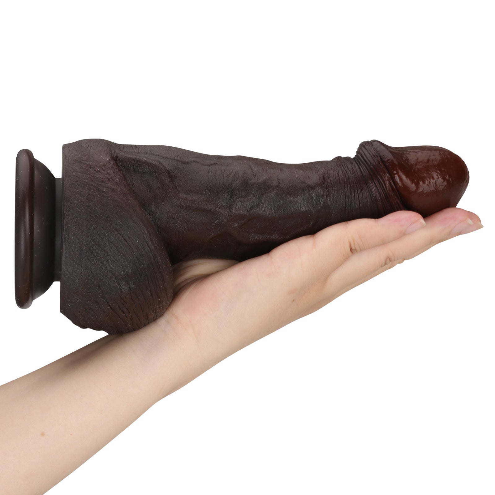 Hayes 8 inch Ultra Realistic Balck Dildo Real Soft Skin BBC Dildo