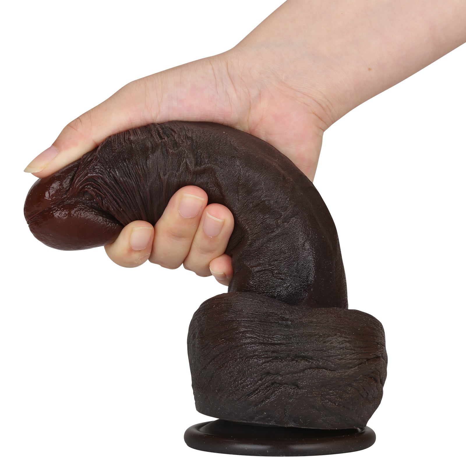 Hayes 8 inch Ultra Realistic Balck Dildo Real Soft Skin BBC Dildo