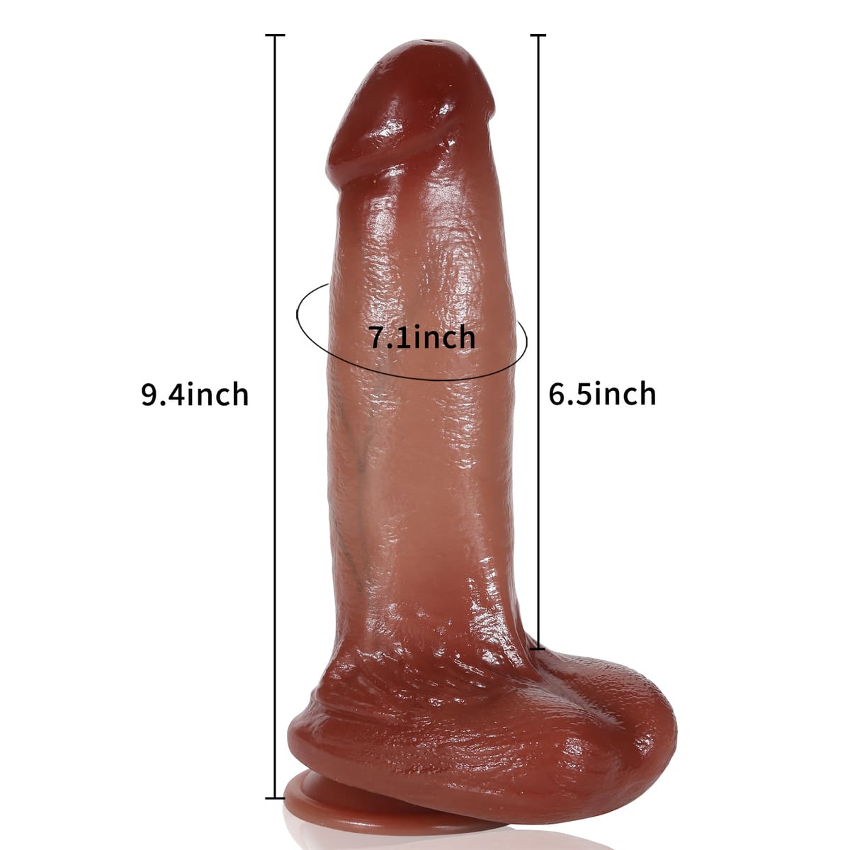 Benedict 9.4 inch Large Realistic Thrusting Dildo & Vibrating With Remote Control