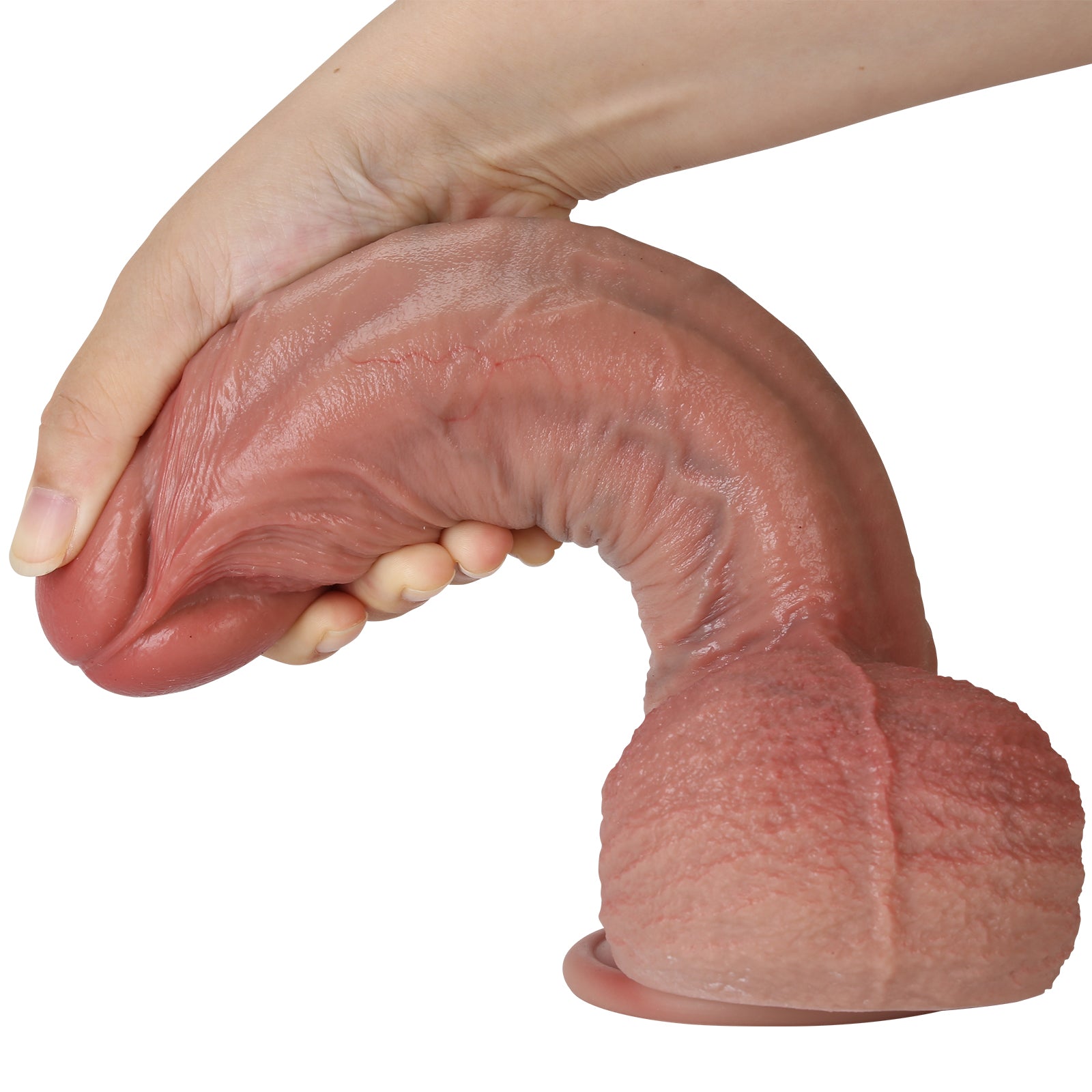 King 9 inch Most Realistic Real Soft Skin Lifelike Huge Girthy Dildo